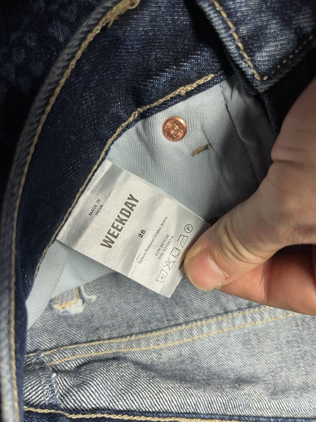 Japanese Brand Weekday space relaxed snake jeans size 28 Size US 28 / EU 44 - 5 Thumbnail