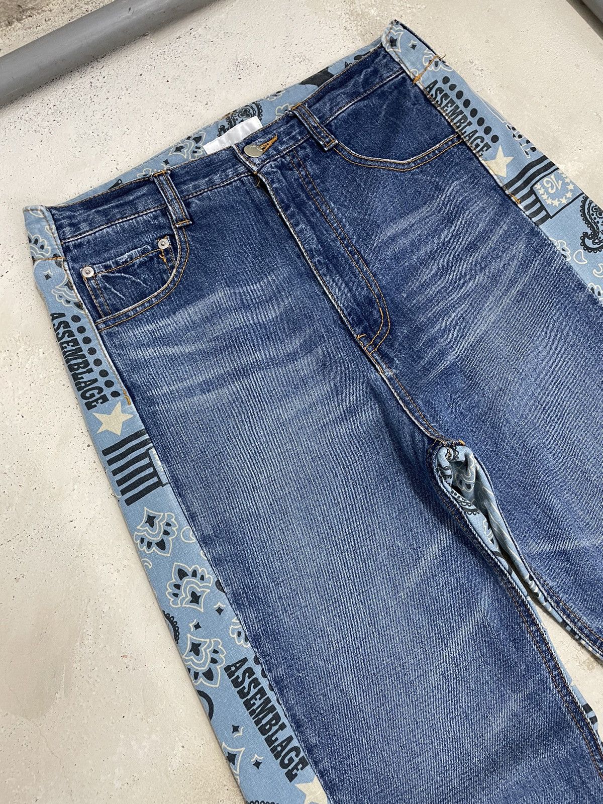 Other Rare Ne-Net by Issey Miyake Denim Pattern Size US 29 - 3 Thumbnail