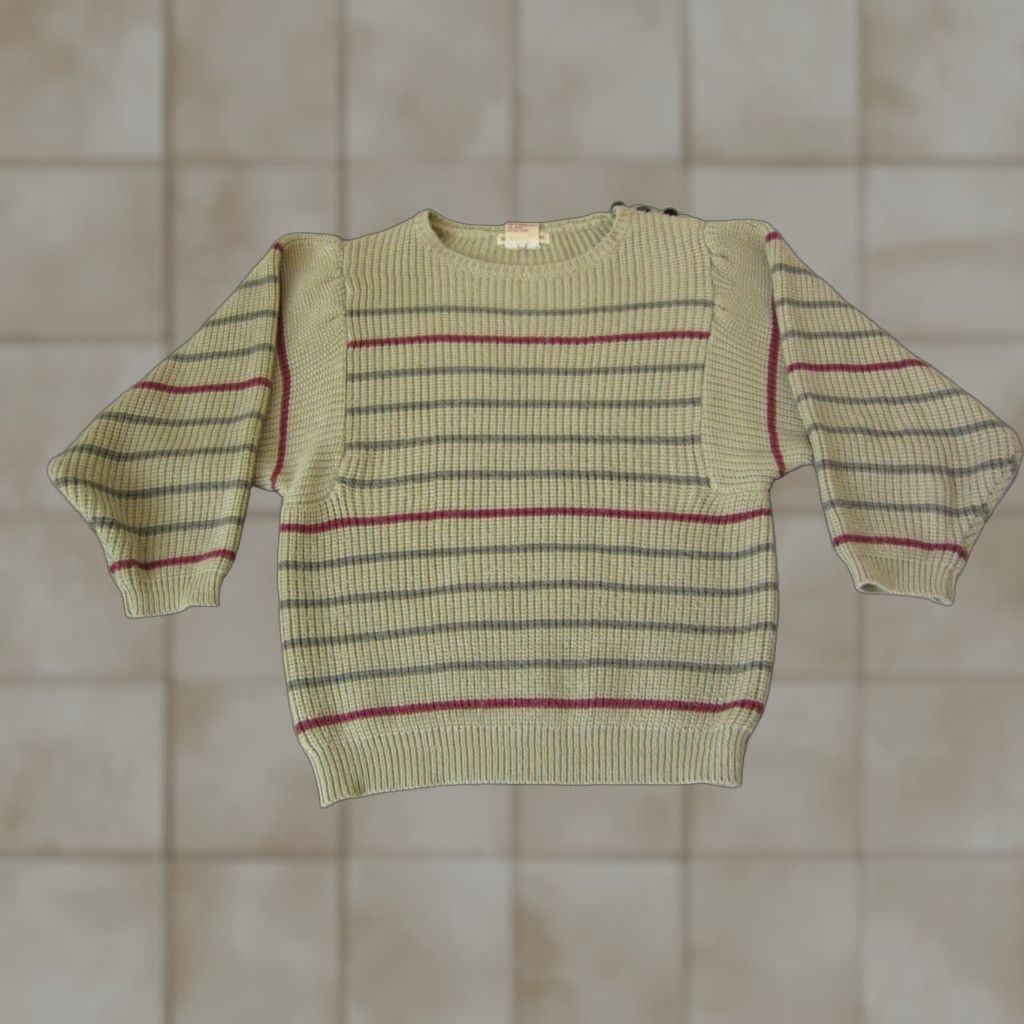 Vintage VINTAGE Lauren Hansen Sweater Womens M Brown Wool Striped Crew Neck Pullover 80s 70s All Seasons Logo Raglan Sleeve Knit Chair? Size M / US 6-8 / IT 42-44 - 1 Thumbnail