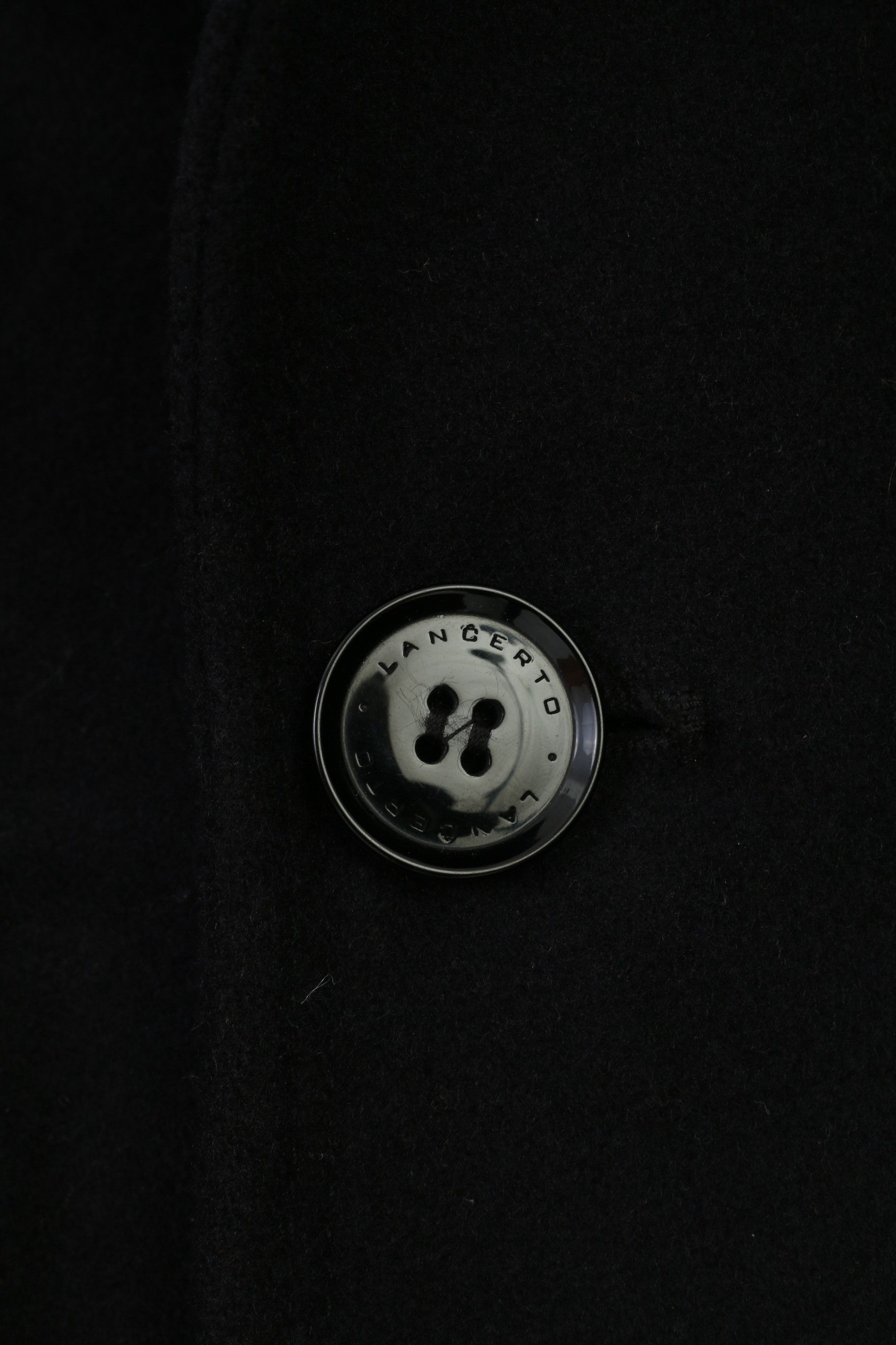 Vintage Lancerto Men 48 58 Blazer Wool Black Breasted 1567 Size 48R - 5 Thumbnail