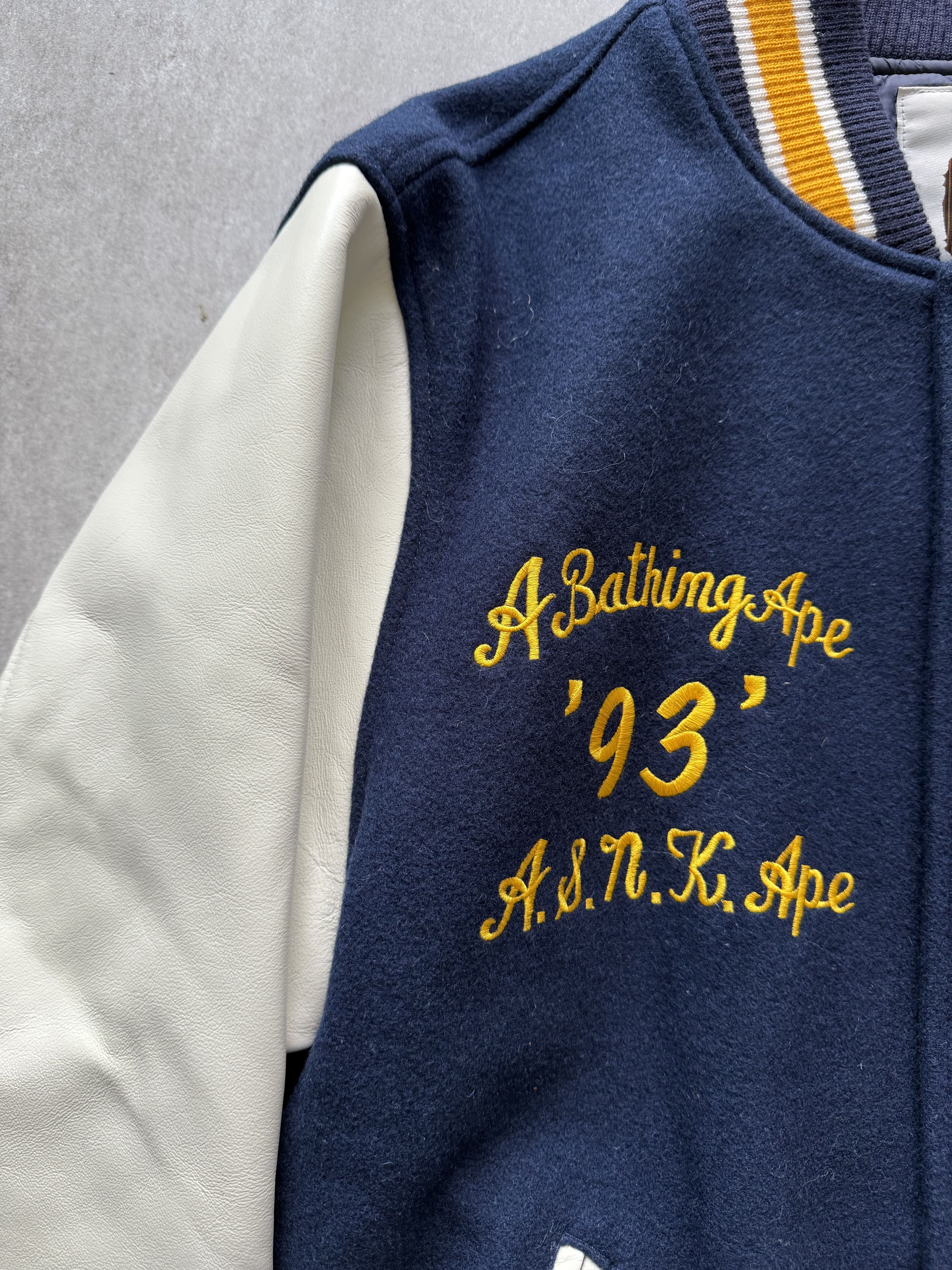 Bape A.S.N.K.Ape Bathing Ape Varsity Jacket Size US XL / EU 56 / 4 - 4 Thumbnail