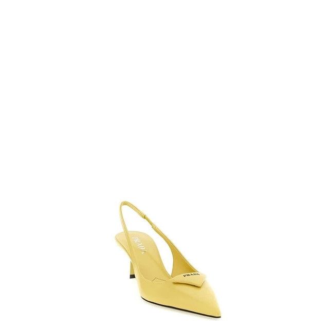 Prada PRADA $1220 Pollen Yellow Slingback Pumps New & Authentic (W Size US 8.5 / IT 38.5 - 2 Thumbnail