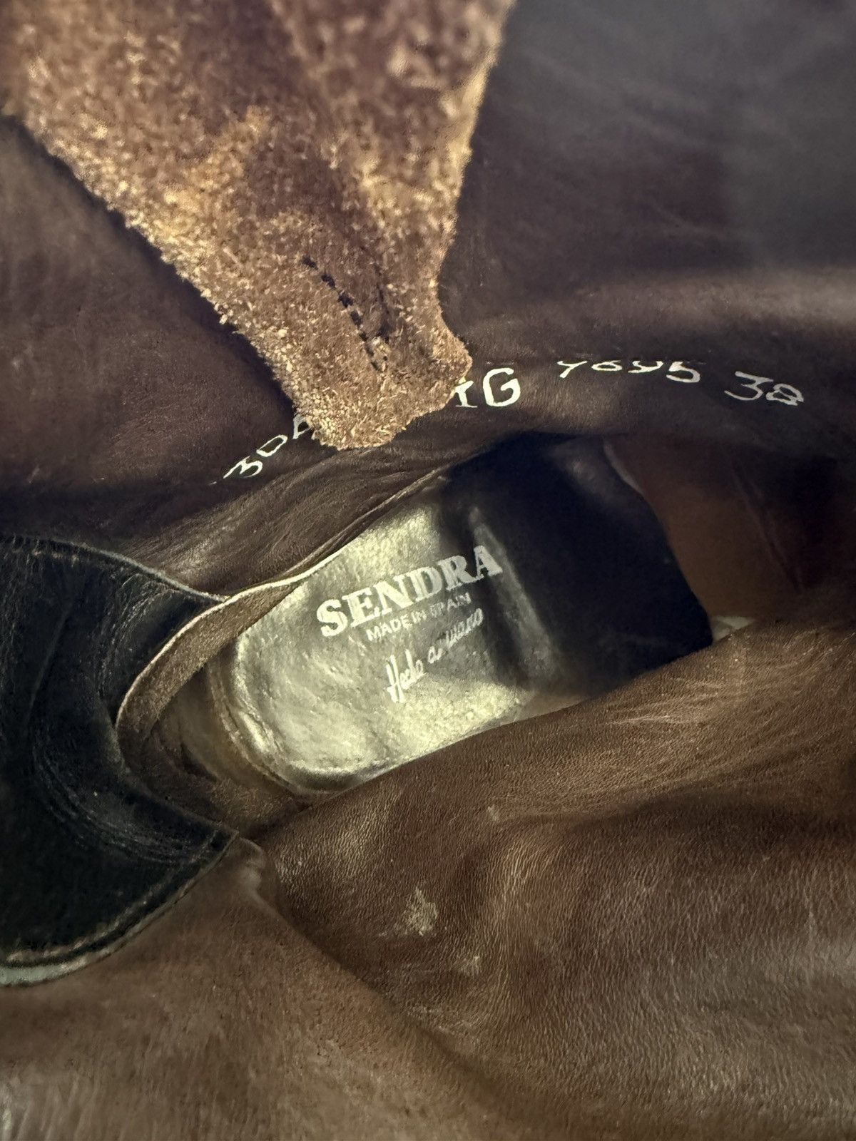 Sendra Sendra Distressed Leather Biker Boots Size 38 Size US 8 / IT 38 - 10 Thumbnail