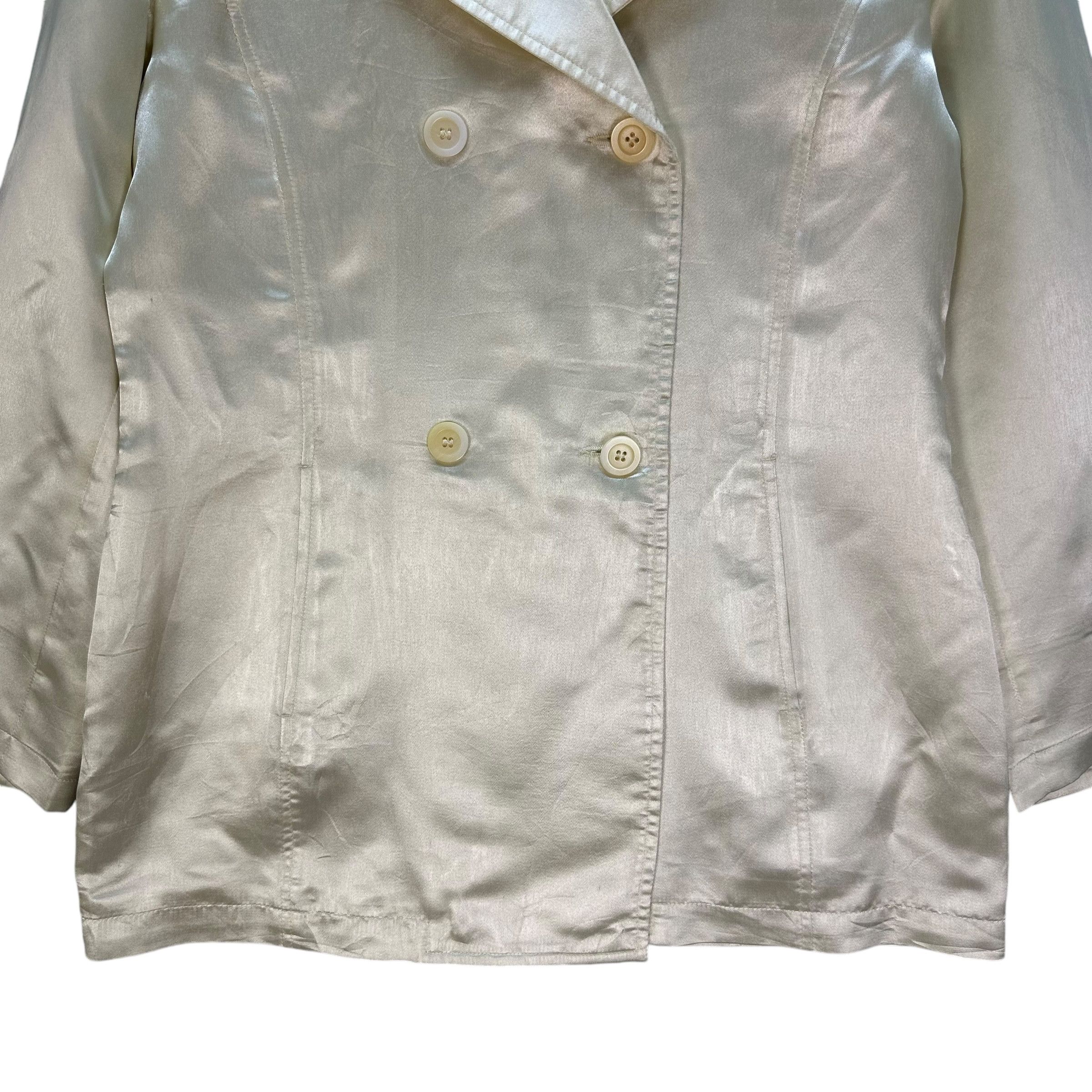 Max Mara Max & Co. active Double Breasted Coat Shiny Cream #A56-1286 Size XS / US 0-2 / IT 36-38 - 3 Thumbnail