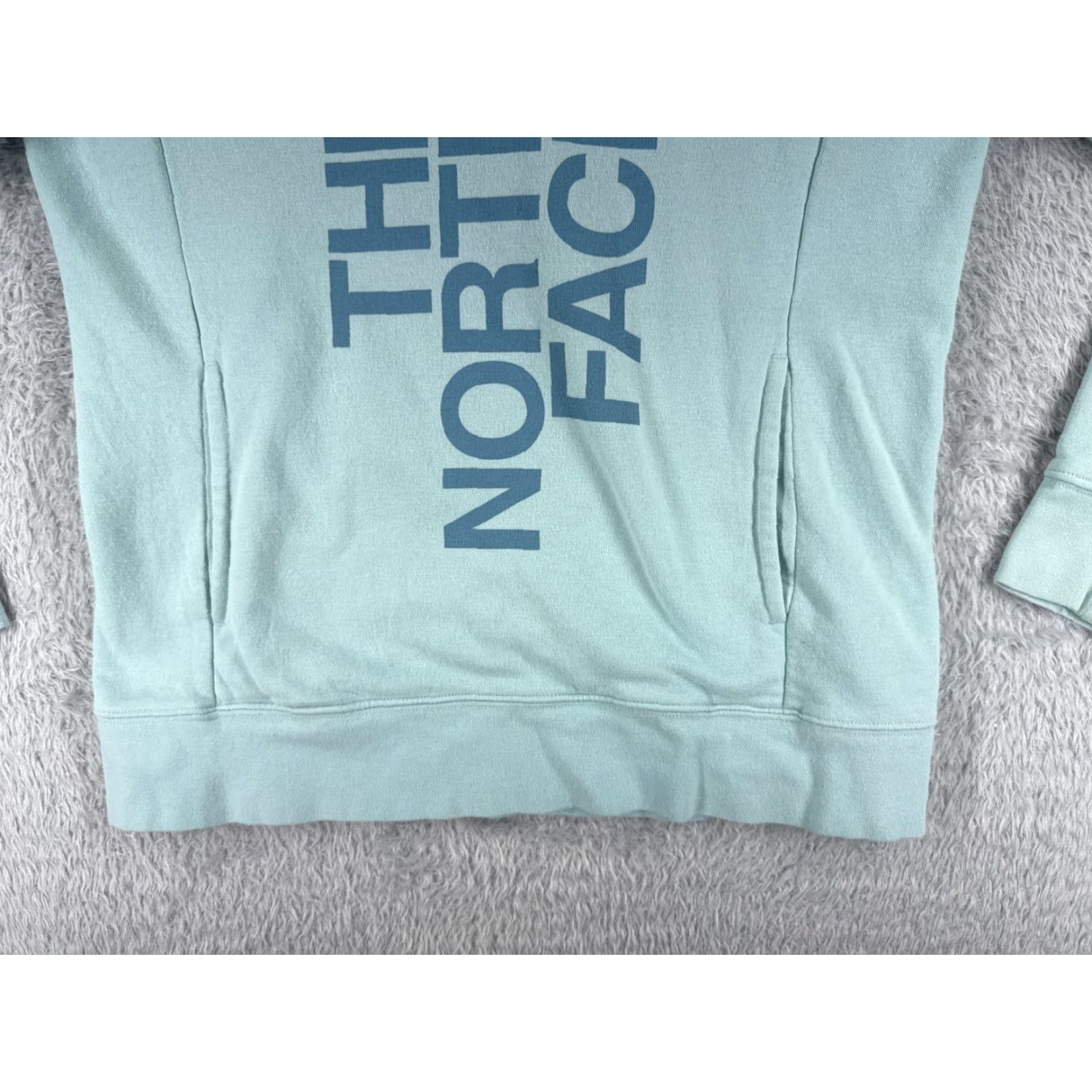 The North Face The North Face Hoodie Womens M Teal Pullover Lightweight Cotton Crew Neck Logo Solid Vintage: No Size M / US 6-8 / IT 42-44 - 5 Thumbnail