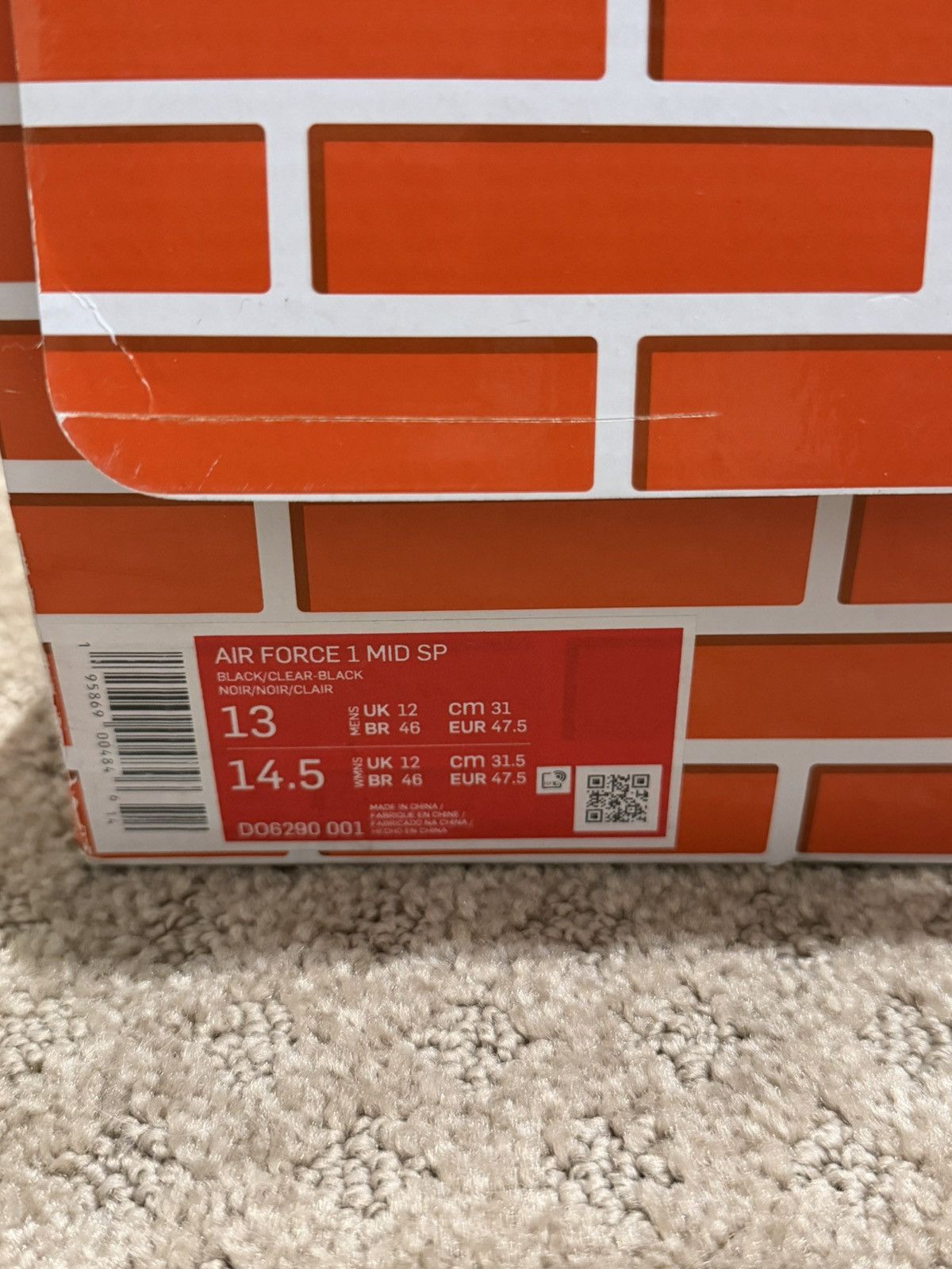 Nike × Off-White Off White Nike Air Force 1 Mid Size US 13 / EU 46 - 8 Thumbnail