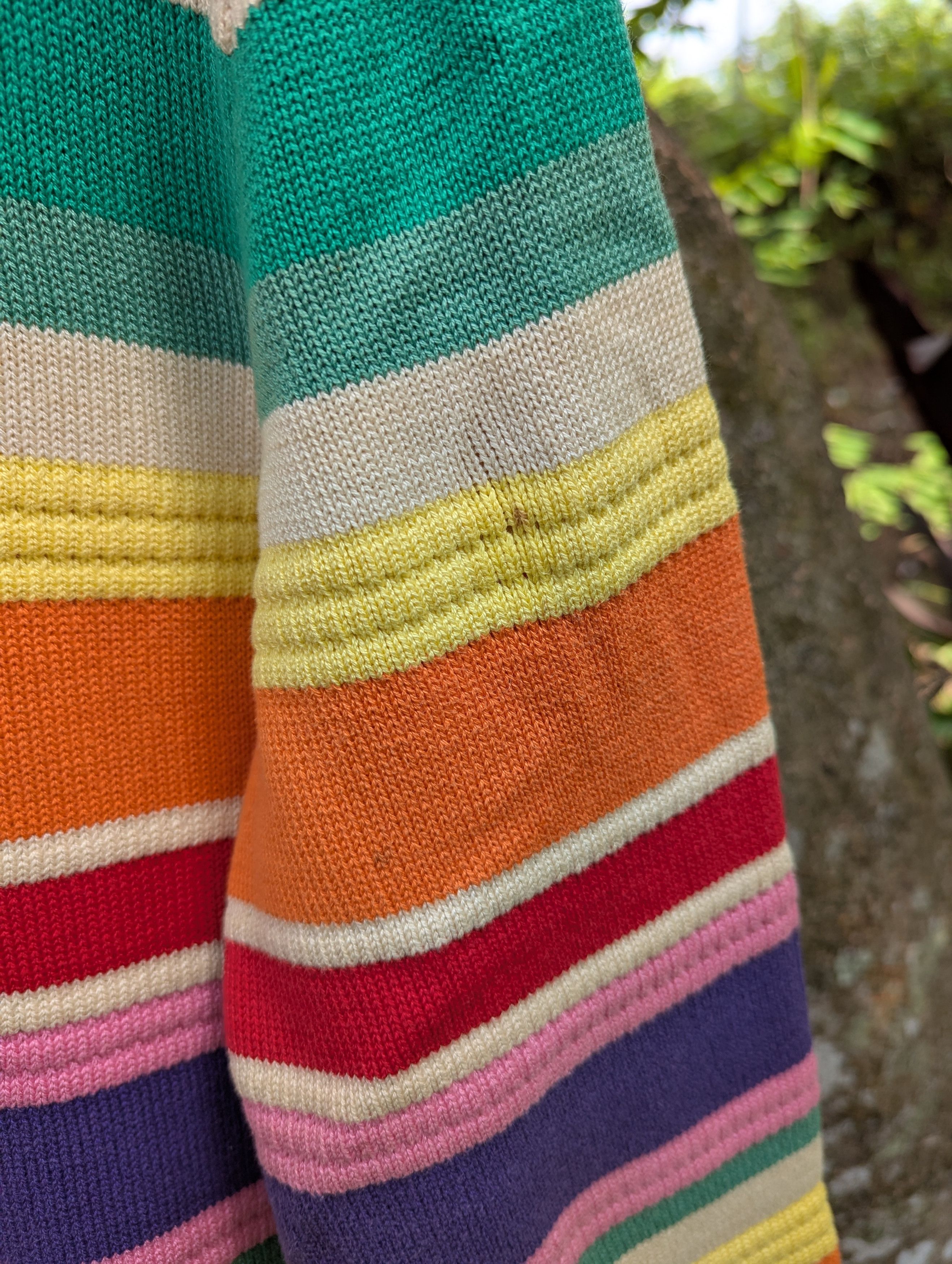 Valentino Valentino Rainbow Button Up Cardigan Sweater Size US L / EU 52-54 / 3 - 8 Thumbnail