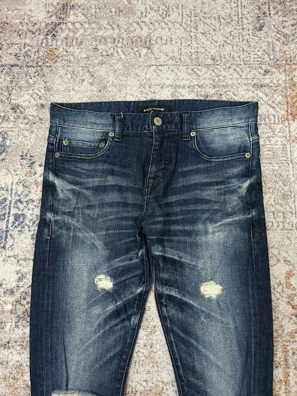 JACKROSE Jackrose Japan Distressed Skinny Jeans Size US 30 / EU 46 - 8 Thumbnail