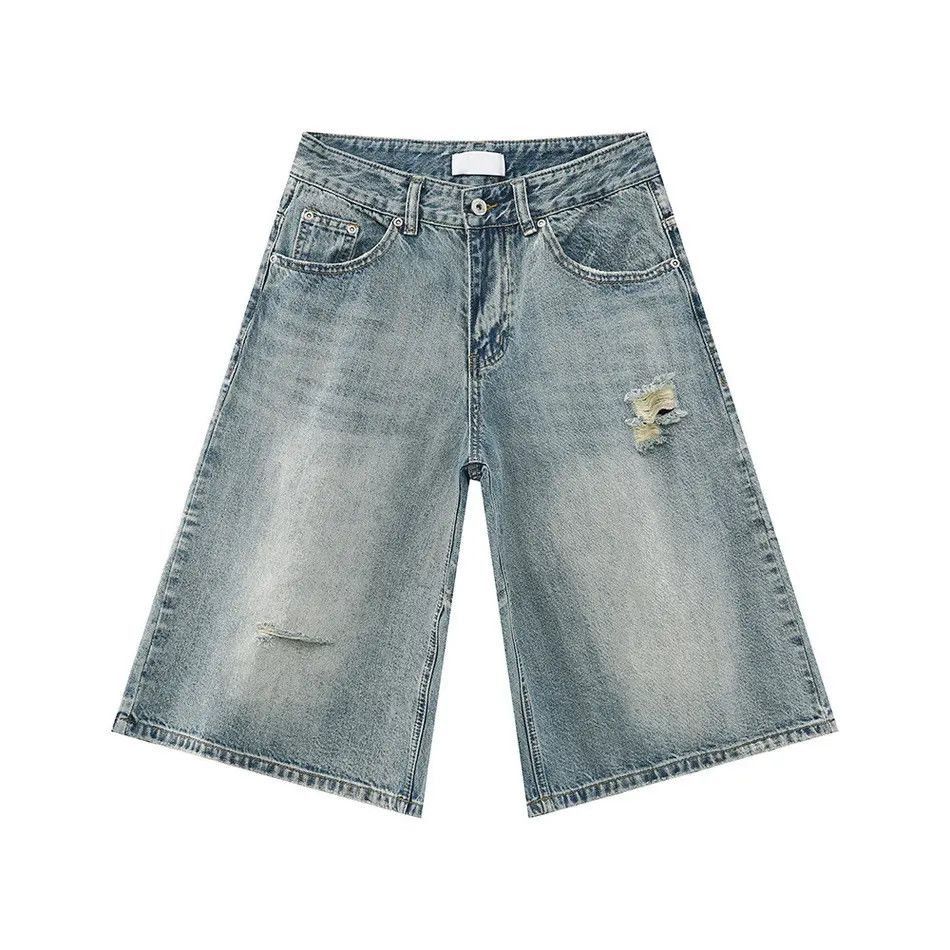Japanese Brand Straight leg wide leg denim shorts Size US 32 / EU 48 - 5 Thumbnail