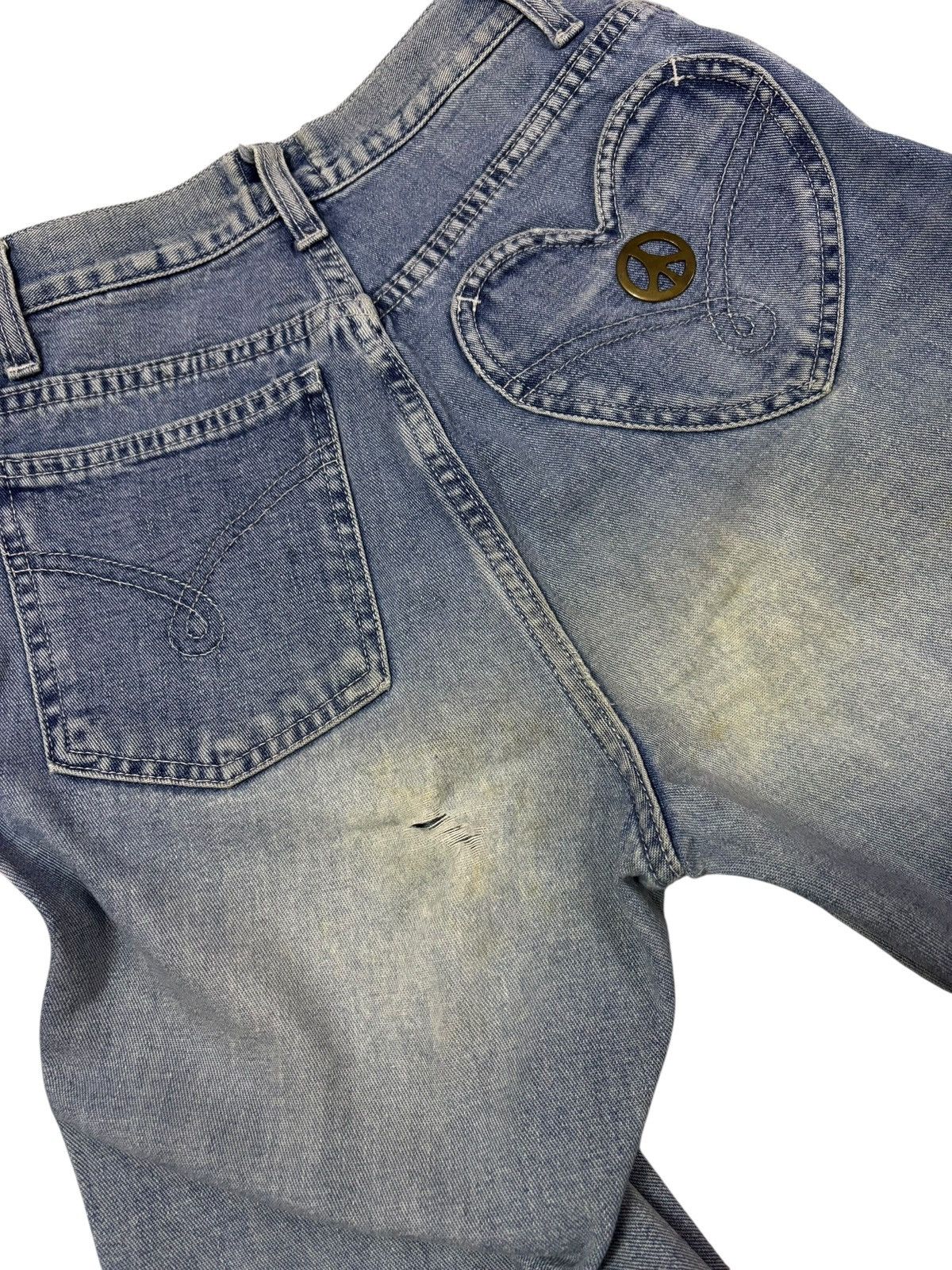 Moschino Vtg Moschino Italy High Waist Blue Wash Distressed Jeans Size 28" / US 6 / IT 42 - 9 Thumbnail