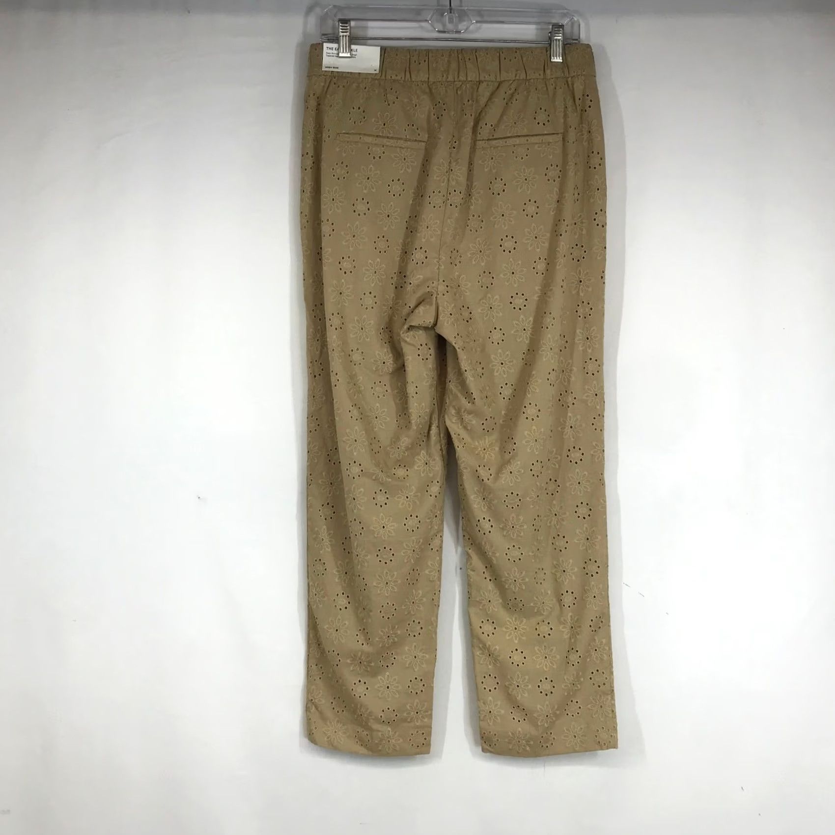 Ann Taylor Ann Taylor The Easy Ankle Pants Womens M NEW Tan Eyelet High Rise Tapered Size 32" / US 10 / IT 46 - 4 Thumbnail