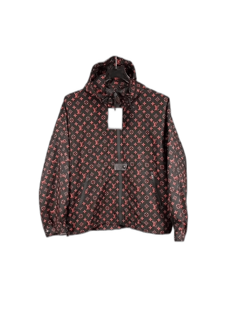 Louis Vuitton Louis Vuitton Black Red Logo Windbreaker Jacket Size US M / EU 48-50 / 2 - 1 Thumbnail