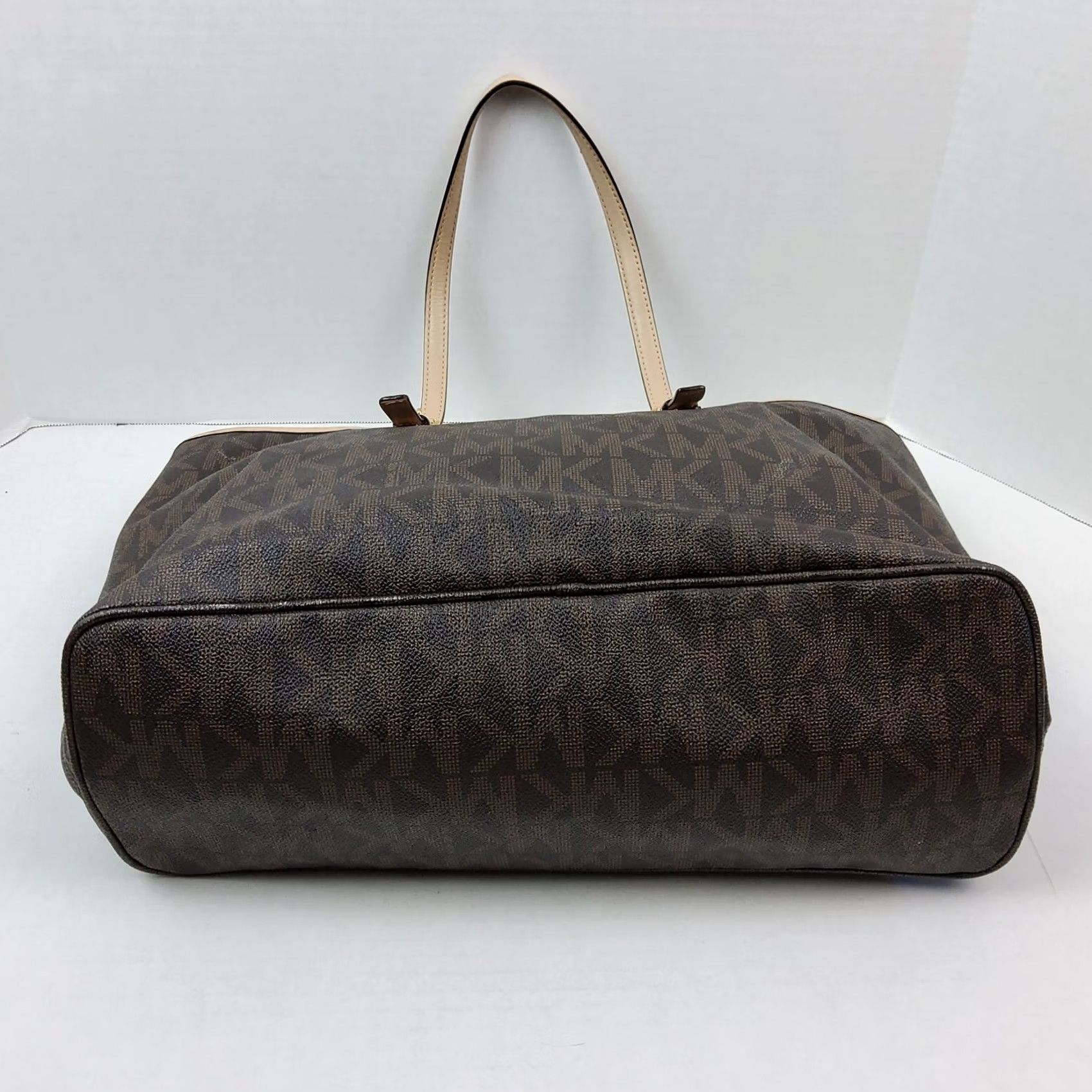Michael Kors Michael Kors Jet Set Travel Large Tote Brown PVC Leather Lining Zip Bag Purse Women Size ONE SIZE - 6 Thumbnail