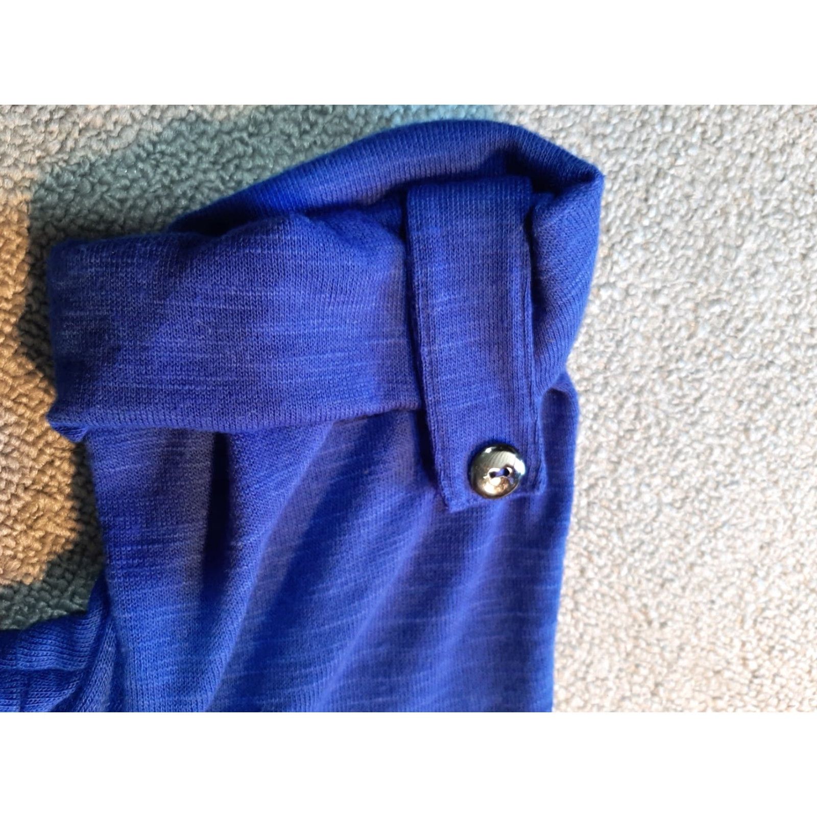 Vintage Kim Rogers Open Front Cardigan Petite Large P L Blue Short Sleeve Shirt Women Size L / US 10 / IT 46 - 3 Thumbnail