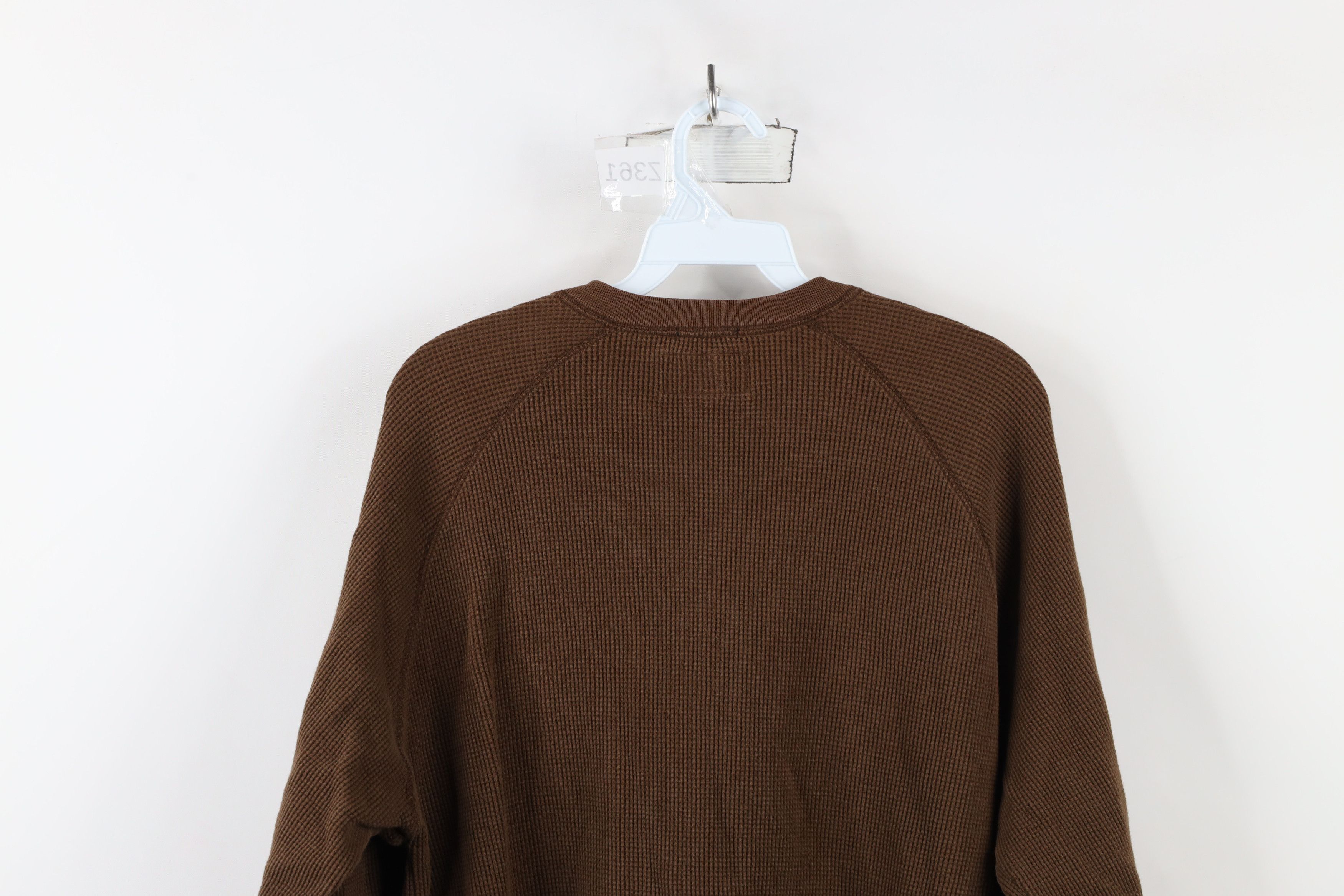 American Eagle Outfitters × Vintage Vintage American Eagle Outfitters Waffle Knit Henley T-Shirt Size US L / EU 52-54 / 3 - 11 Thumbnail