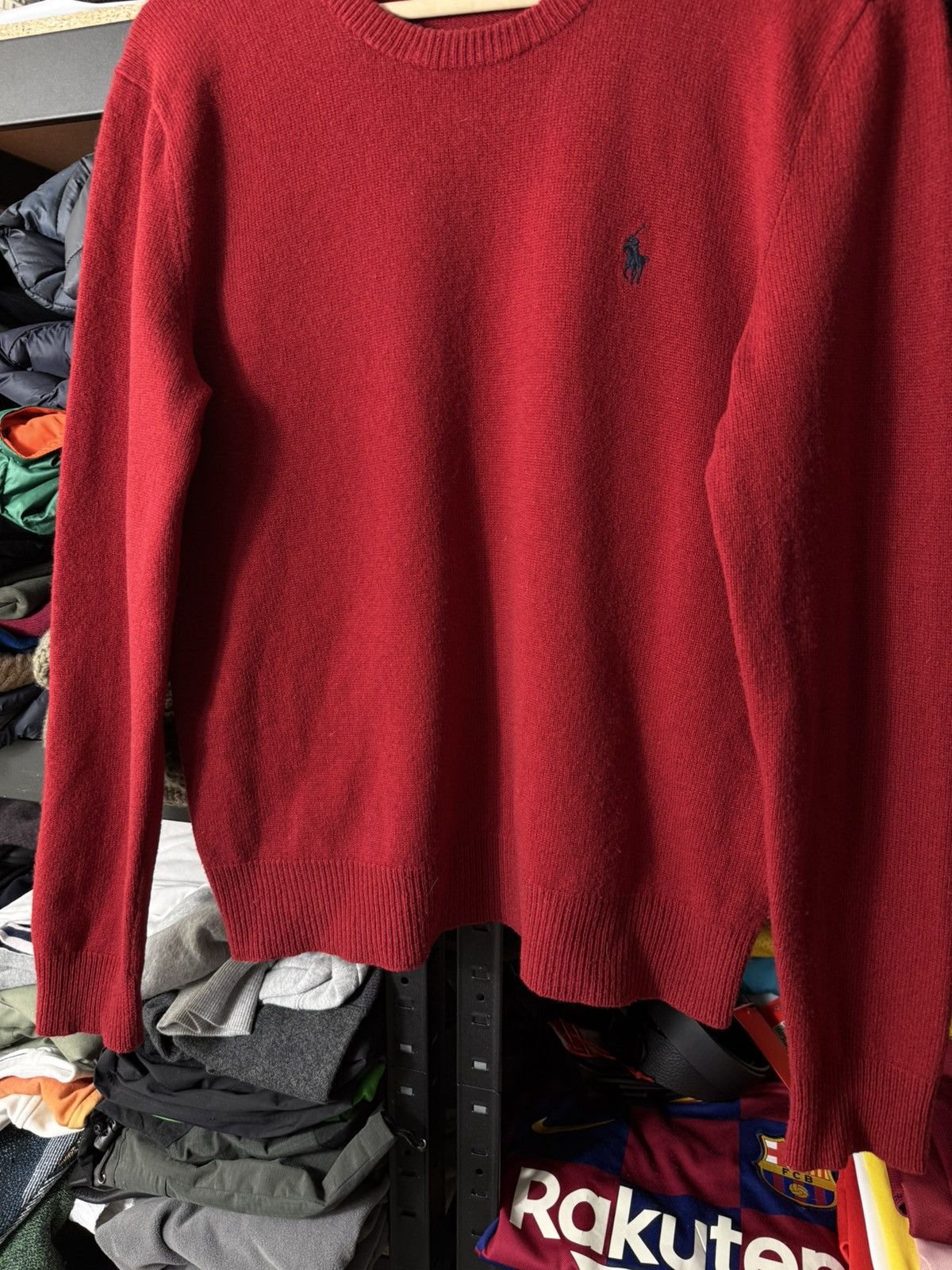 Polo Ralph Lauren Vintage Polo Ralph Lauren Wool Sweater Red Crewneck Knit Size US S / EU 44-46 / 1 - 3 Thumbnail