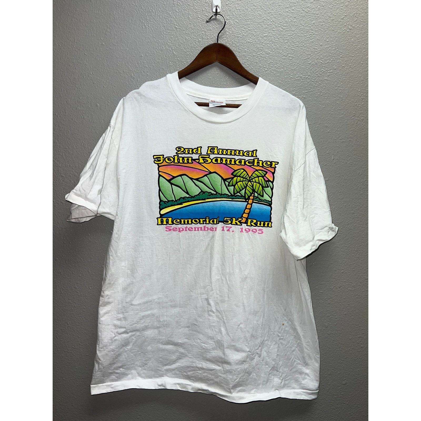 Hanes Vintage Hawaii Shirt 2nd John Hamacher Memorial 5K Run XL Size US XL / EU 56 / 4 - 1 Thumbnail