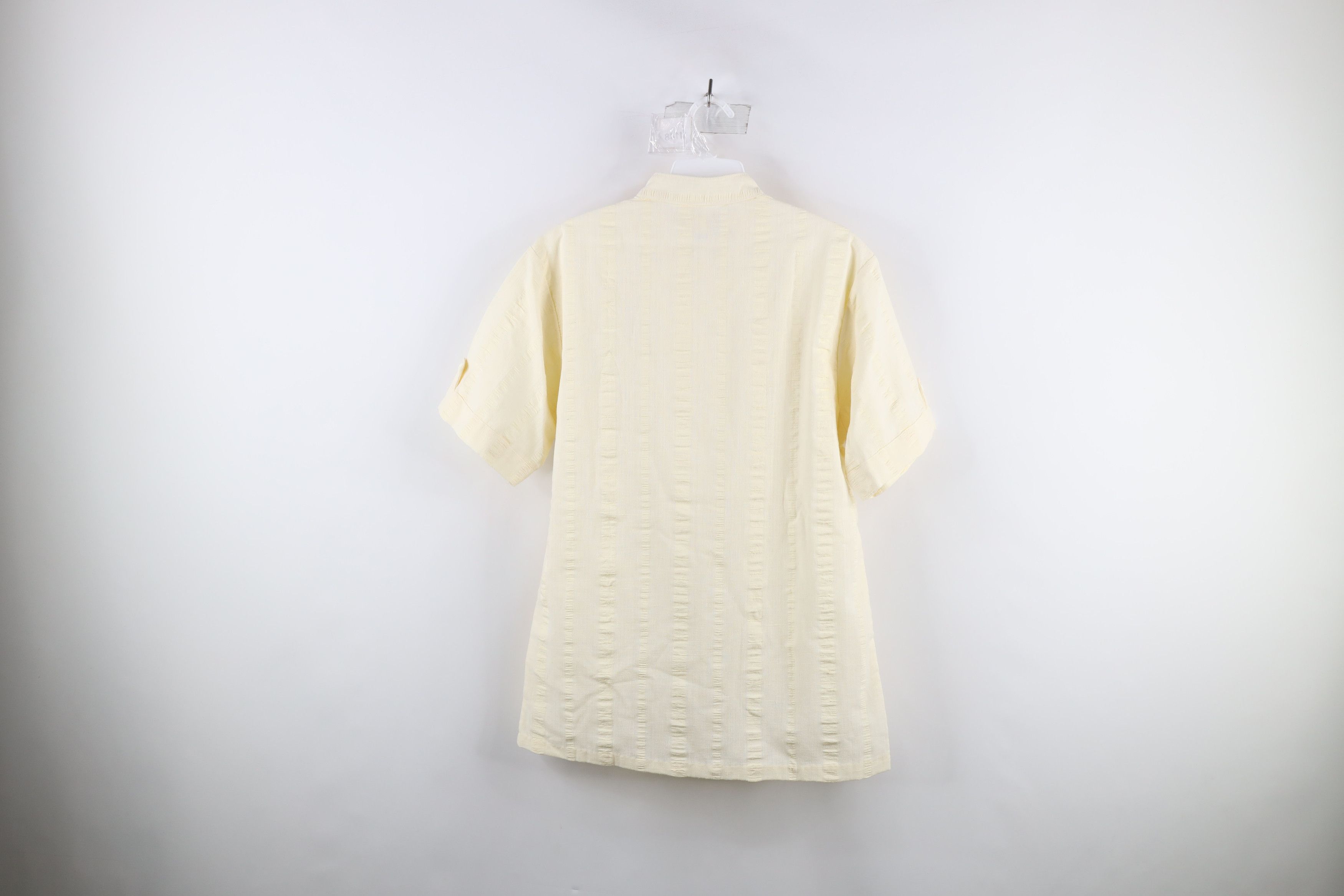 Vintage Vintage 60s 70s Streetwear Collar Henley Shirt Cream USA Size US M / EU 48-50 / 2 - 8 Thumbnail