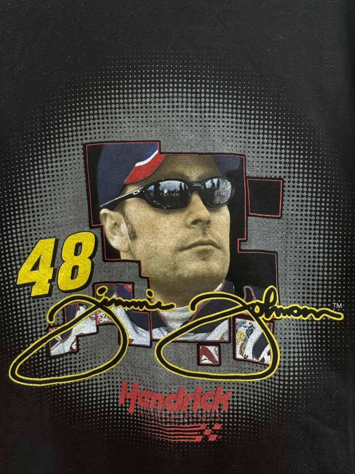 NASCAR × Vintage vintage 2002 Jimmie Johnson NASCAR Checkered Flag L race tee Size US L / EU 52-54 / 3 - 7 Thumbnail