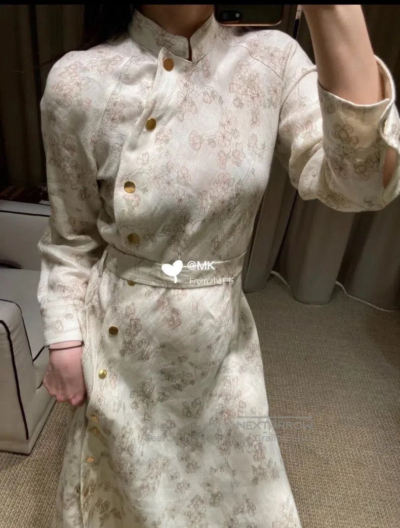 Loro Piana Loro Piana Gentle National Style Floral Linen Dress Size XS / US 0-2 / IT 36-38 - 2 Thumbnail