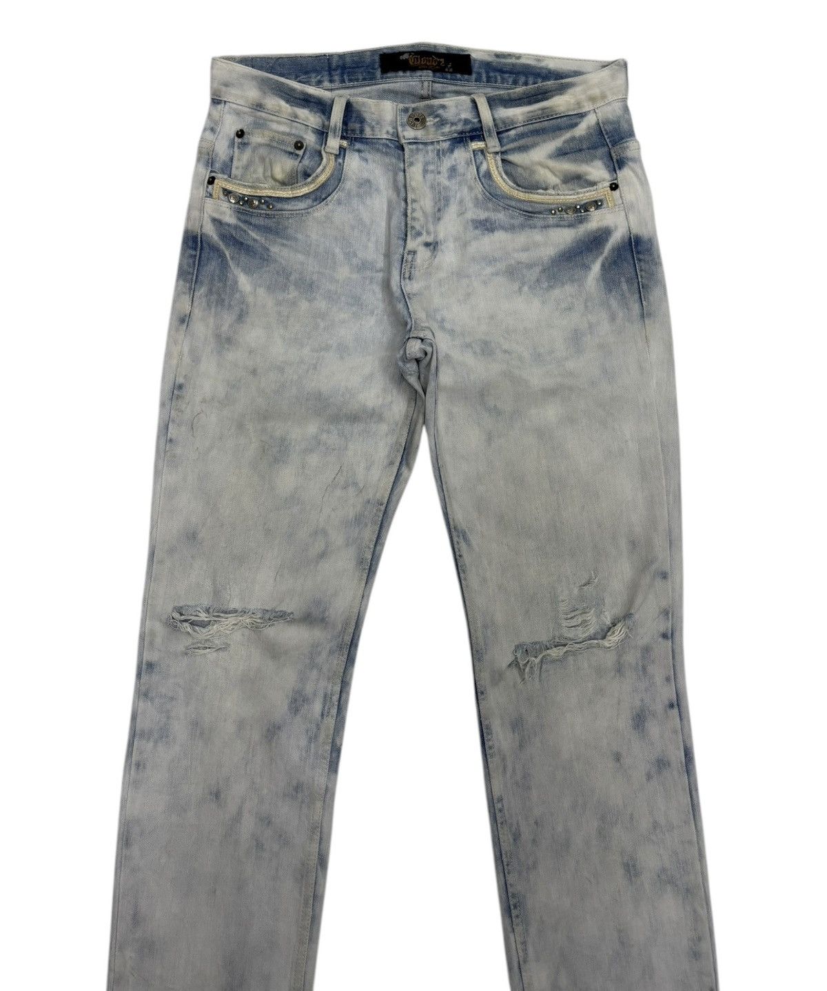 If Six Was Nine × Le Grande Bleu (L.G.B.) × Yasuyuki Ishii 🔥VINTAGE CLOUD72 BLEACHED DISTRESSED DENIM JEANS Size US 32 / EU 48 - 5 Thumbnail