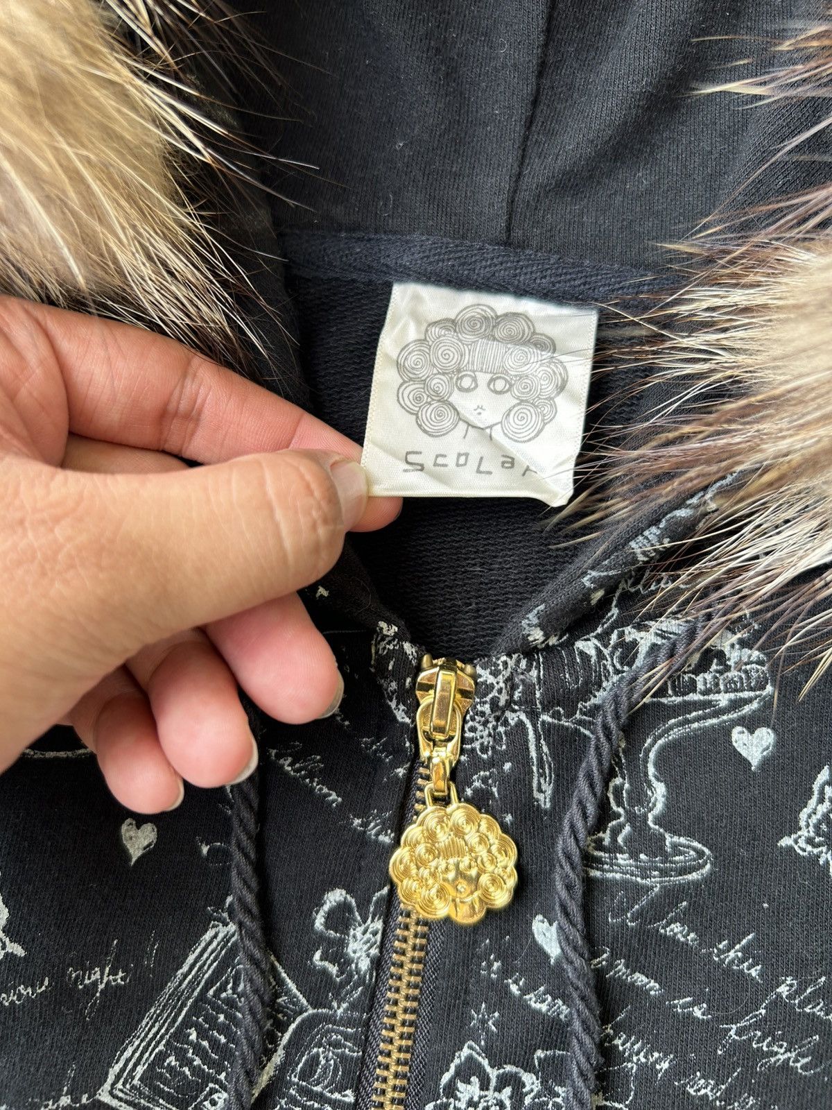 Japanese Brand Scolar fur hoodie full print style ifsixwasnine lgb Size US L / EU 52-54 / 3 - 10 Thumbnail