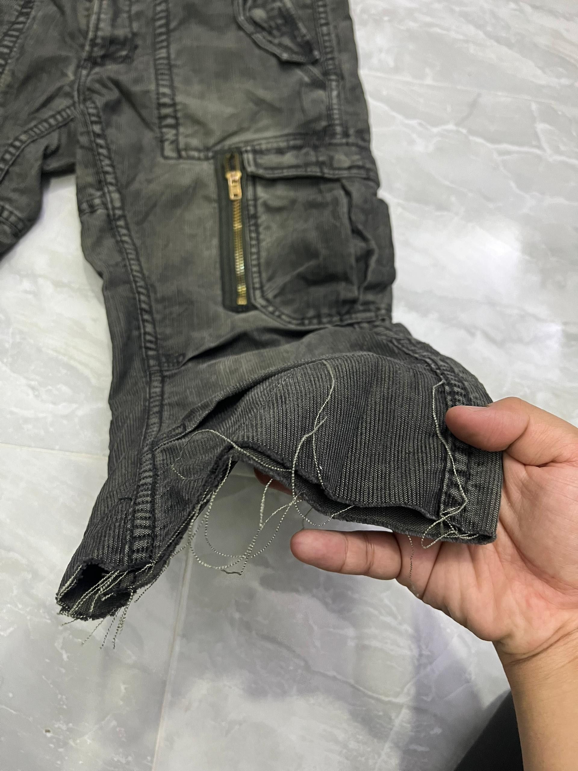 Japanese Brand Back Number Corduroy Cargo Cropped Military Pants Size US 32 / EU 48 - 6 Thumbnail