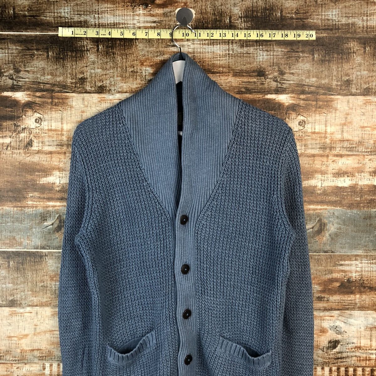 Homespun Knitwear × Japanese Brand DL Green Label Blue Cardigan Knitwear #C047 Size US M / EU 48-50 / 2 - 2 Thumbnail