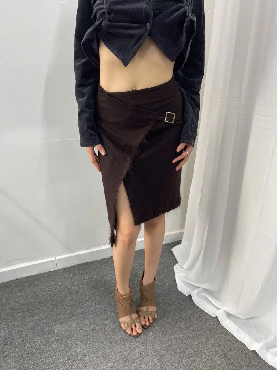Dior Christian Dior by John Gallino wool wrap skirt Size 26" / US 2 / IT 38 - 2 Thumbnail