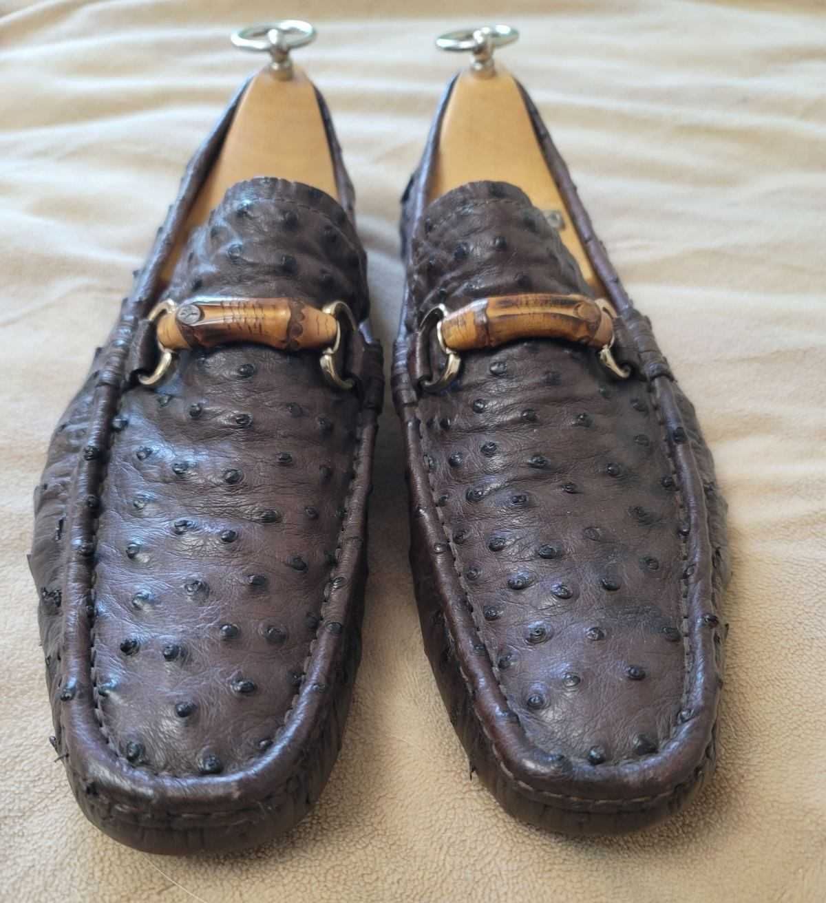 Gucci Gucci Ostrich Leather Loafers Shoes Size US 10 / EU 43 - 2 Thumbnail