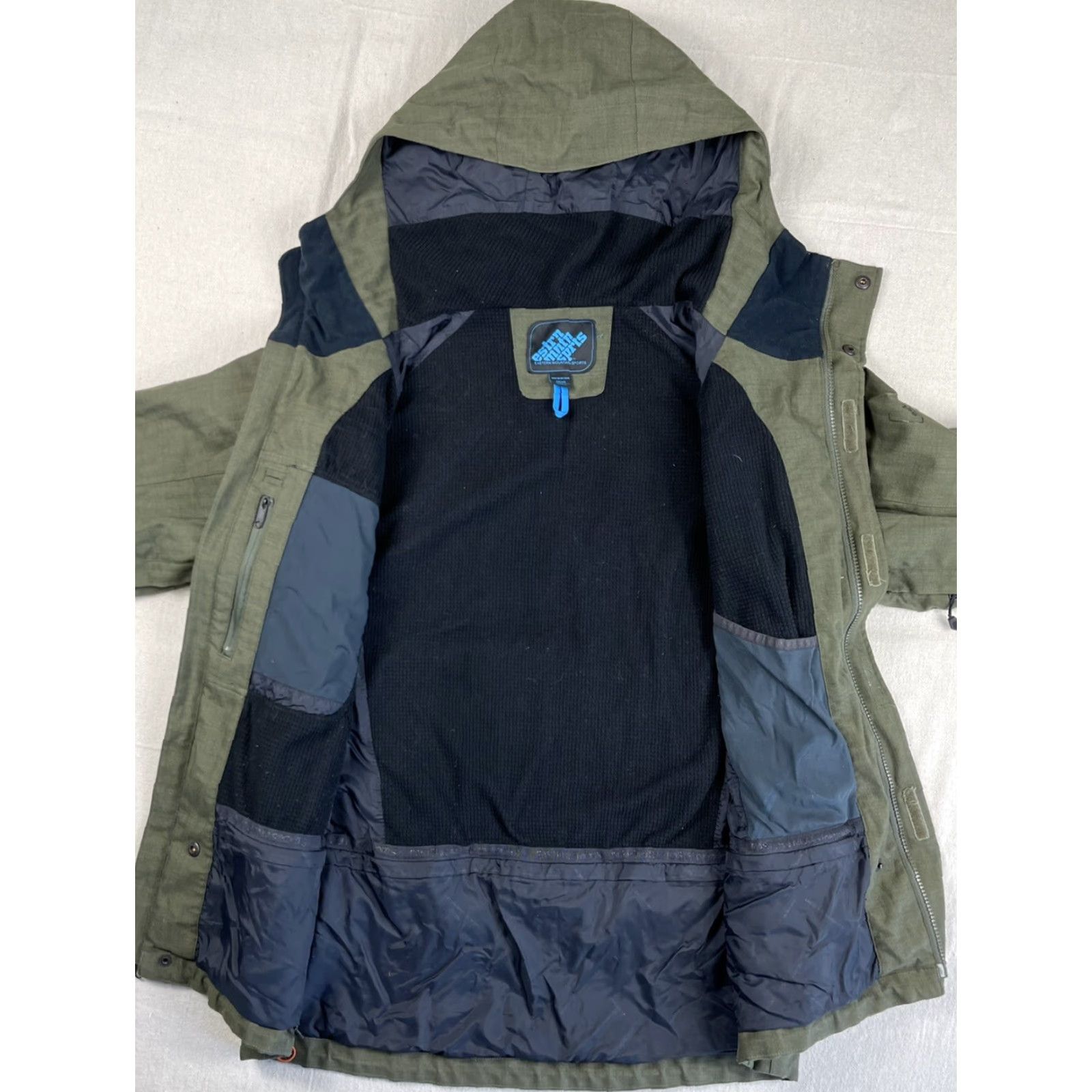 Eastern Mountain Sports EMSC Mens System 3 Jacket Hooded Parka Ski Green S Nylon Breathable Water Resistant Winter 90s? Size US S / EU 44-46 / 1 - 3 Thumbnail
