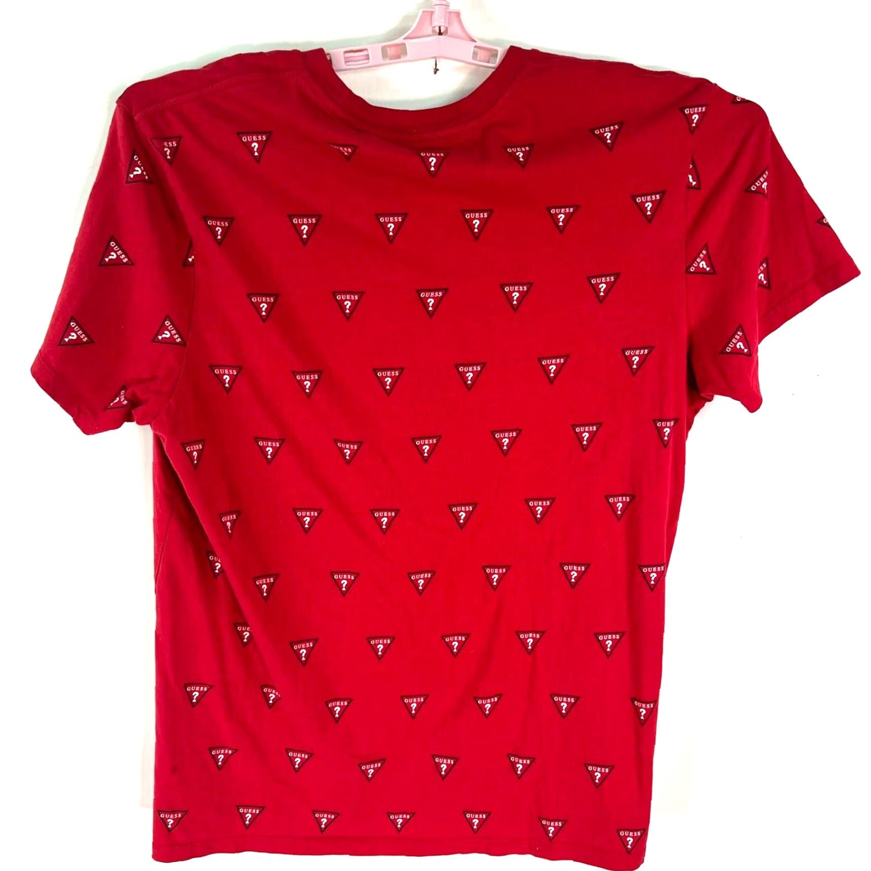 Guess GUESS Shirt Adult XL Red All Over Print Short Sleeve Crew Neck Mens XL Red All Over Print 90s? Size US XL / EU 56 / 4 - 3 Thumbnail
