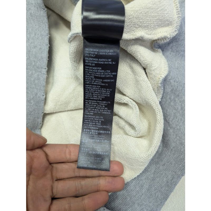 Balenciaga o1rshd1 Q:2 / Planet Earth Molleton Arch Zip-Up Hoodie Grey Size US M / EU 48-50 / 2 - 20 Thumbnail