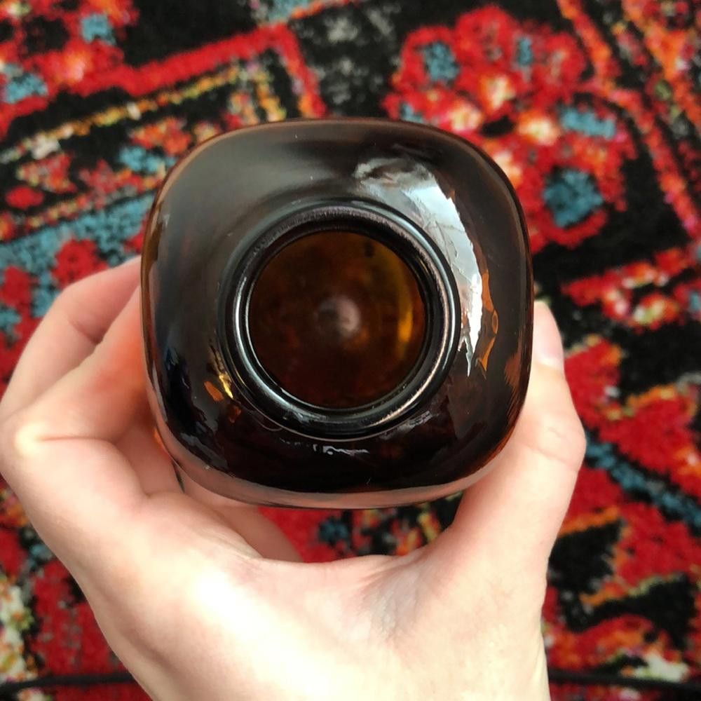 Designer Vintage 1890 Amber Glass Snuff Bottle Size ONE SIZE - 6 Thumbnail