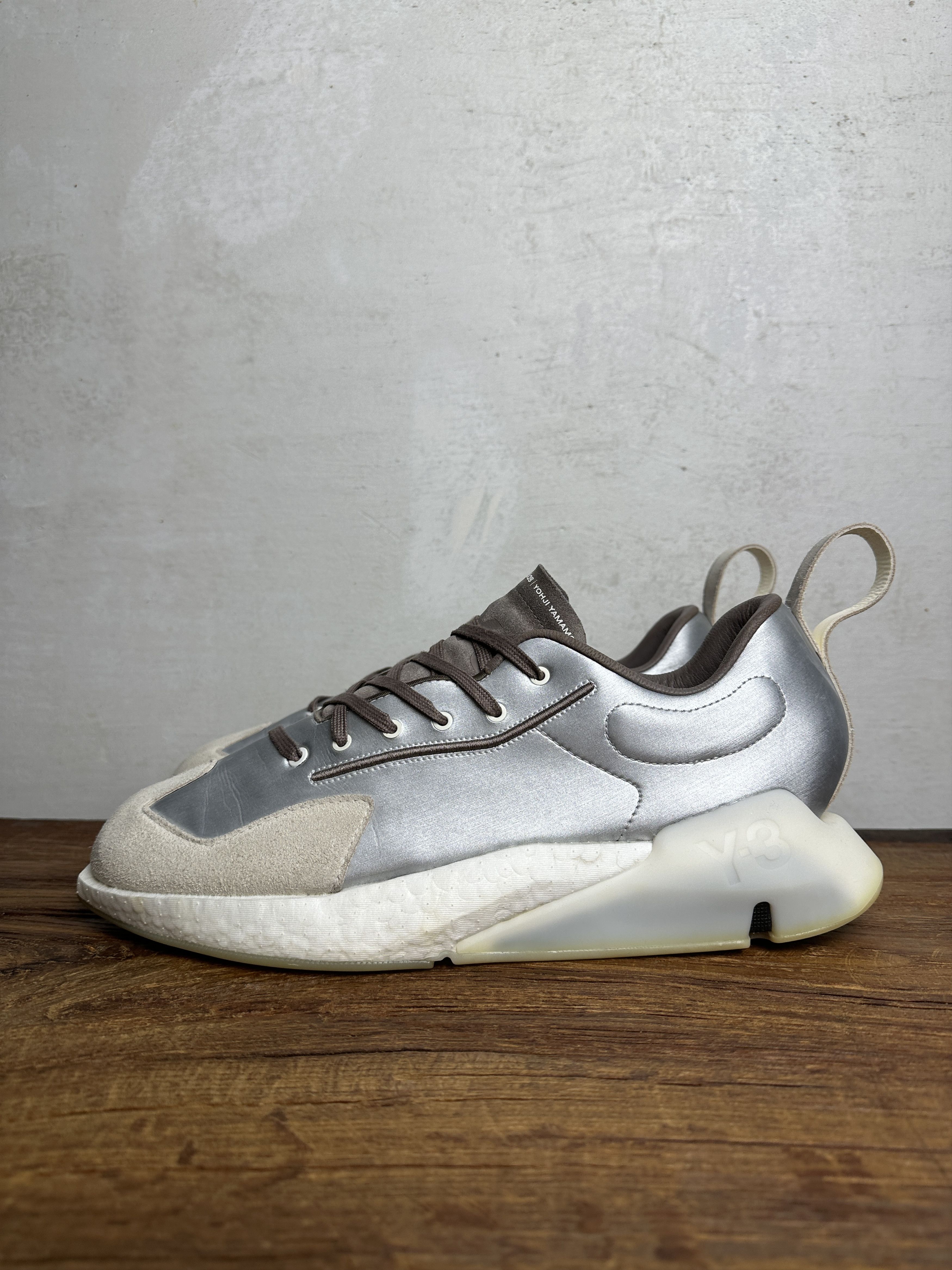 Adidas Y-3 Orisan Silver Metallic Low-Top Sneakers Size US 10.5 / EU 43-44 - 2 Thumbnail