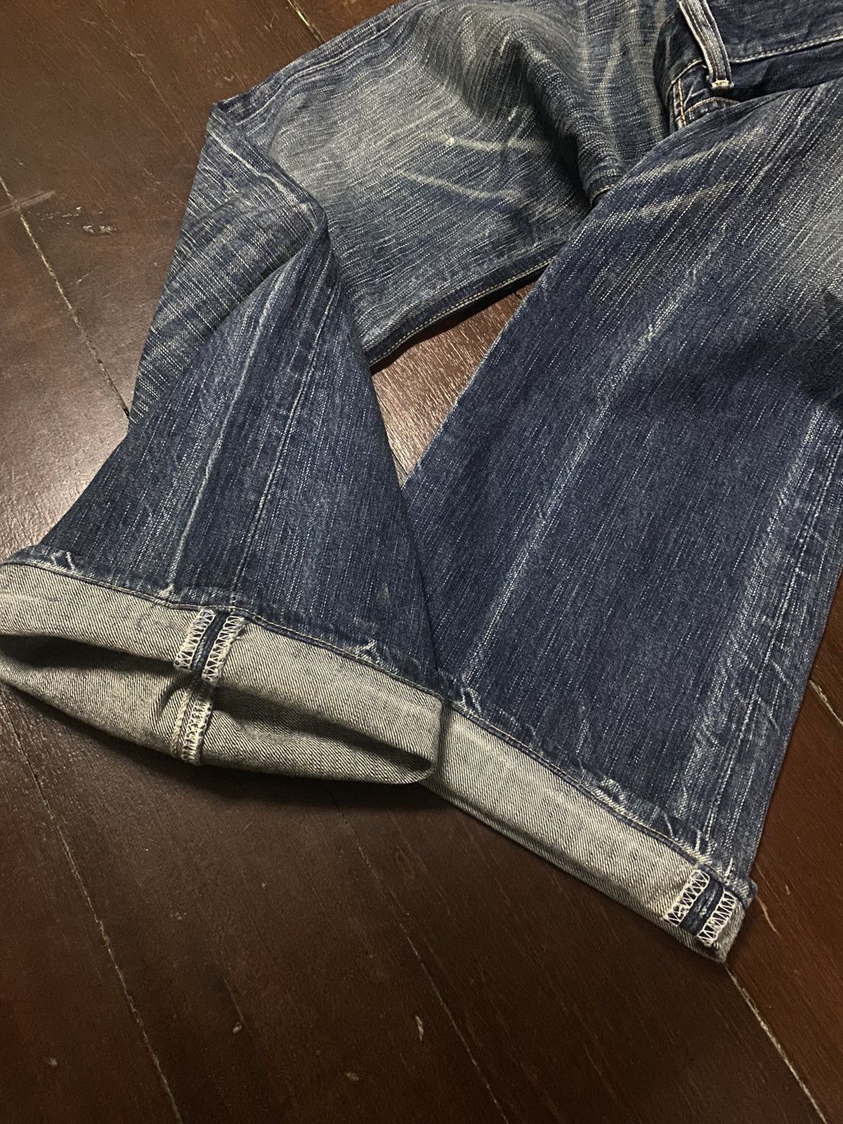 Edwin × Jean FIRE 🔥 Edwin 503 FLARE JEANS THUNDER BOOT CUT WIDE LEG Size US 36 / EU 52 - 20 Thumbnail