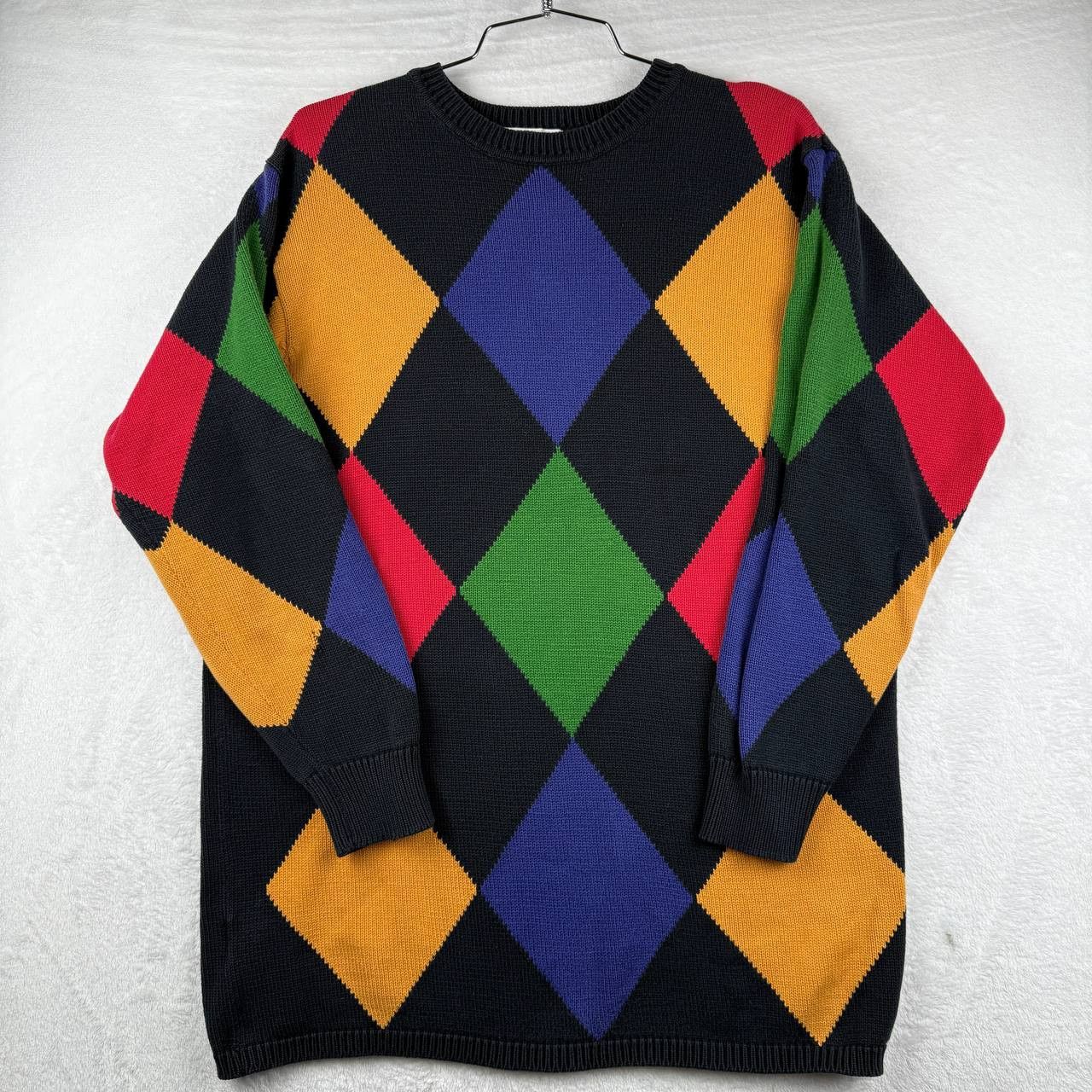 Liz Claiborne Vintage Liz Clairborne Sweater Men Medium Argyle Cotton M Size US M / EU 48-50 / 2 - 1 Thumbnail