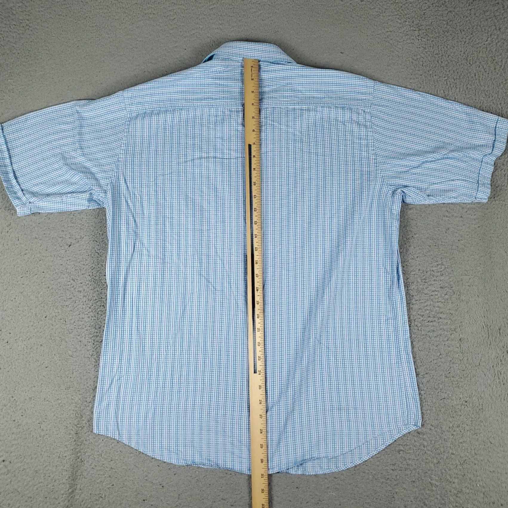 BUGATCHI Bugatchi Uomo Blue Plaid Button-Up Shirt Mens Medium Short Sleeve Classic Fit Casual Size US M / EU 48-50 / 2 - 4 Thumbnail