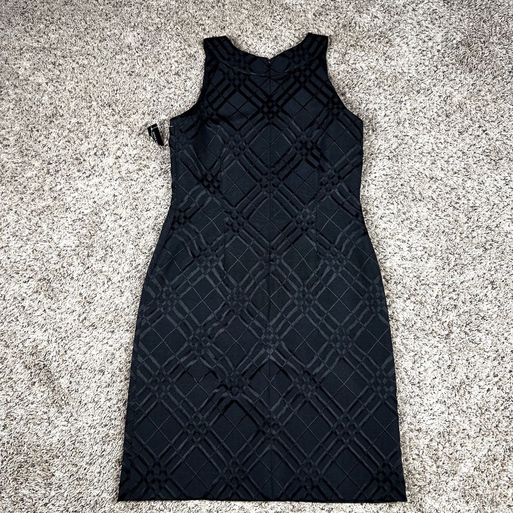 Jones New York VINTAGE: No Jones New York Dress Womens 8 Black Sleeveless Pencil Style Business Lined Size M / US 6-8 / IT 42-44 - 3 Thumbnail