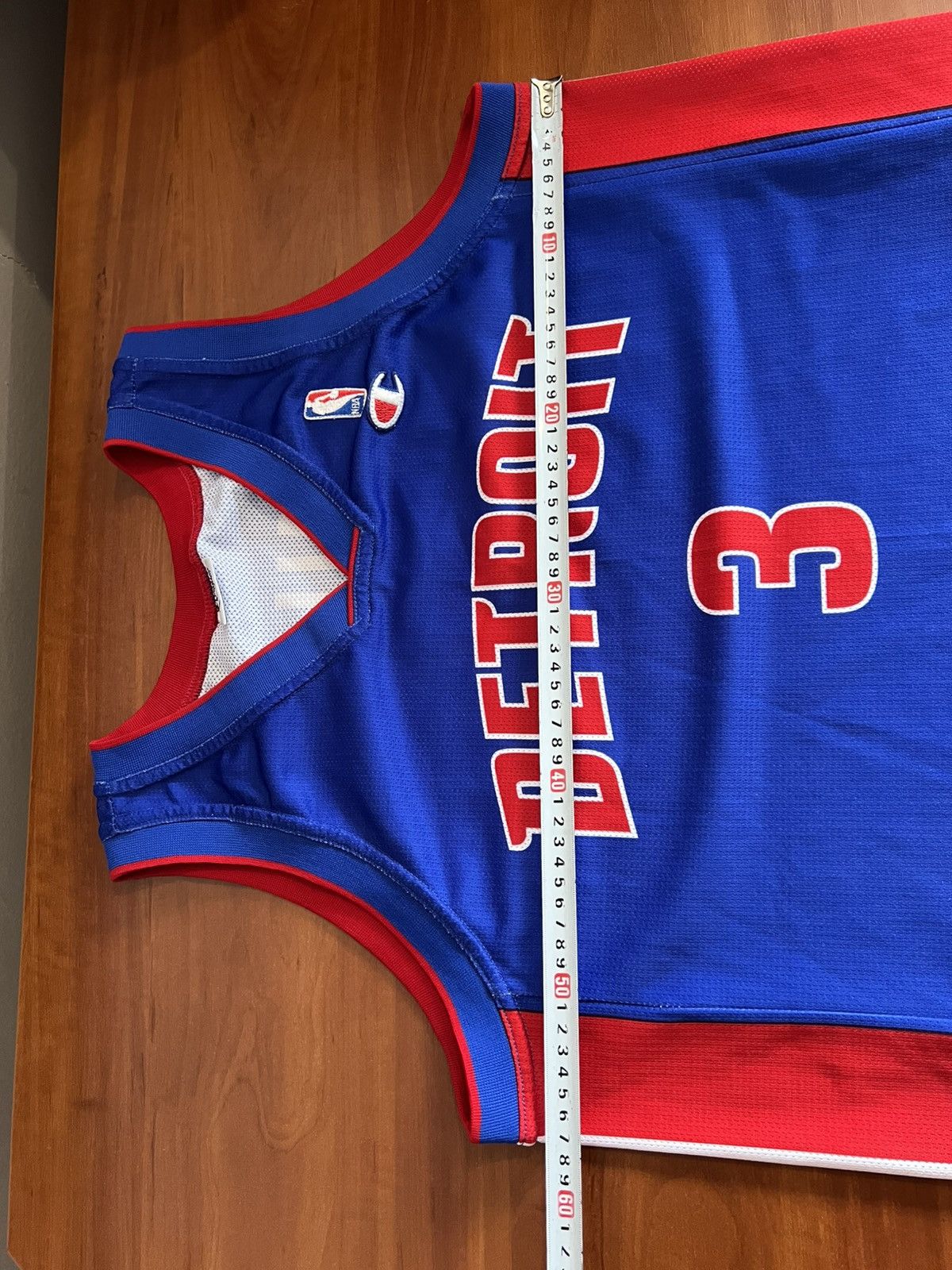 NBA 90’s Detroit Pistons #3 Wallace NBA Basketball jersey Size US XL / EU 56 / 4 - 17 Thumbnail