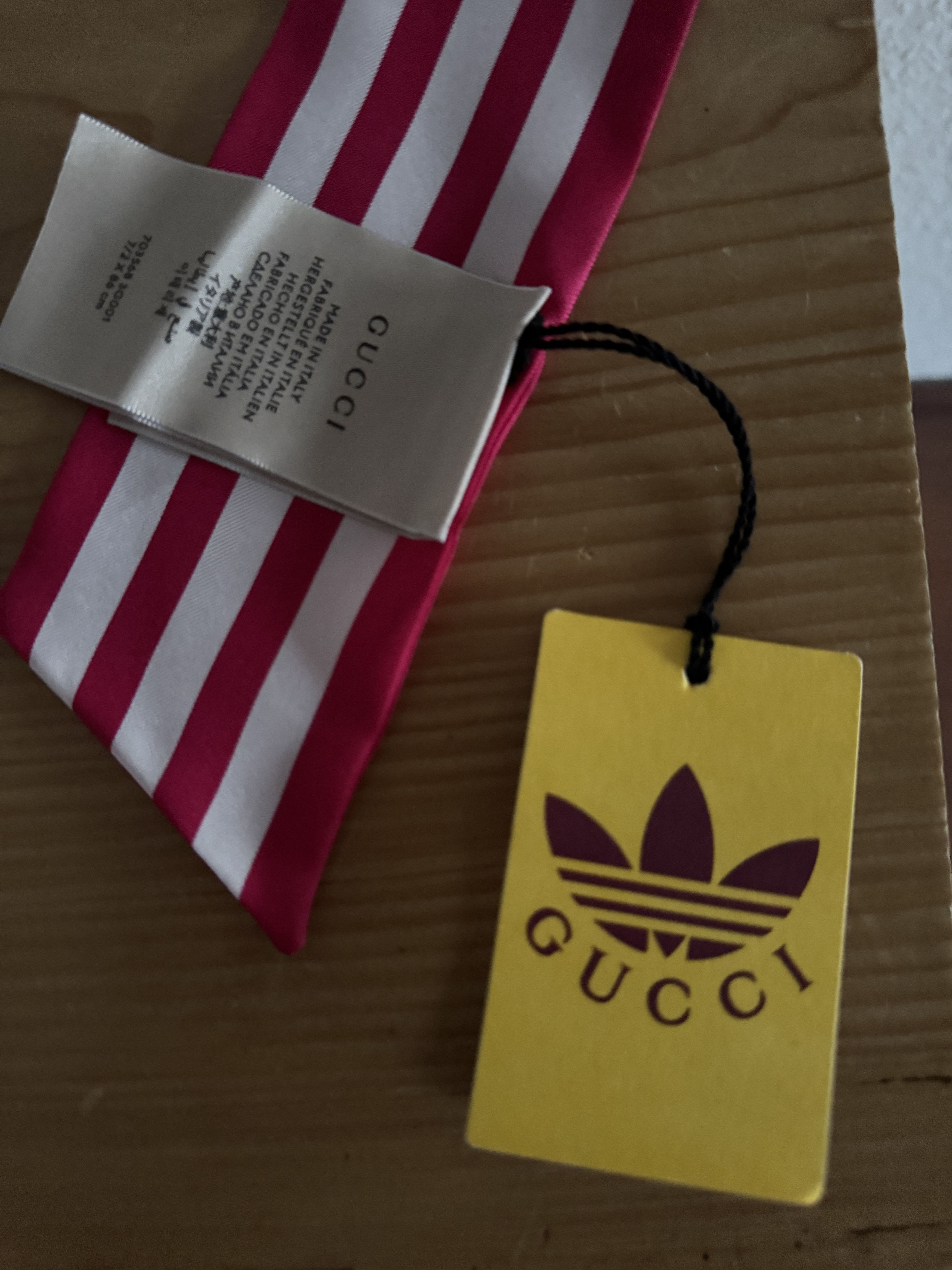 Adidas × Gucci Silk Twilly Scarf Size ONE SIZE - 5 Thumbnail