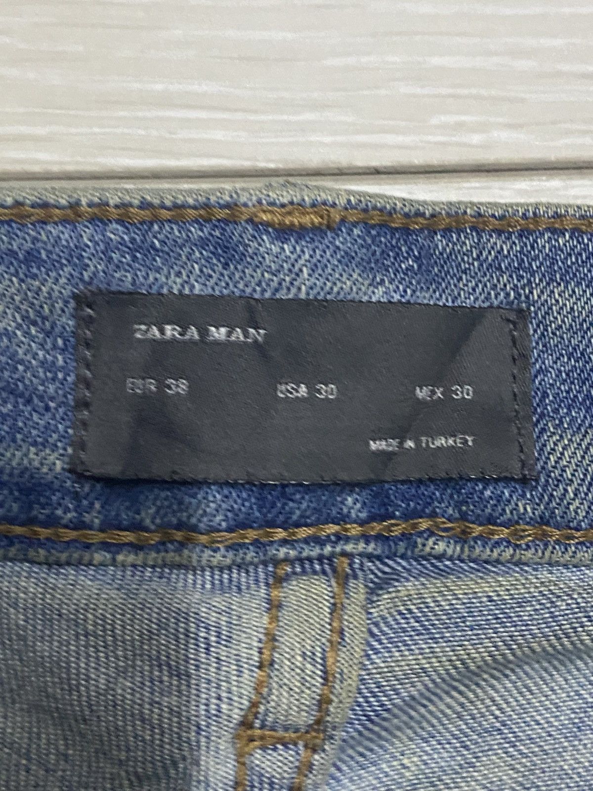 Rhude × Zara Vintage Zara Denim Distressed Studed Skinny Jeans Size US 30 / EU 46 - 11 Thumbnail