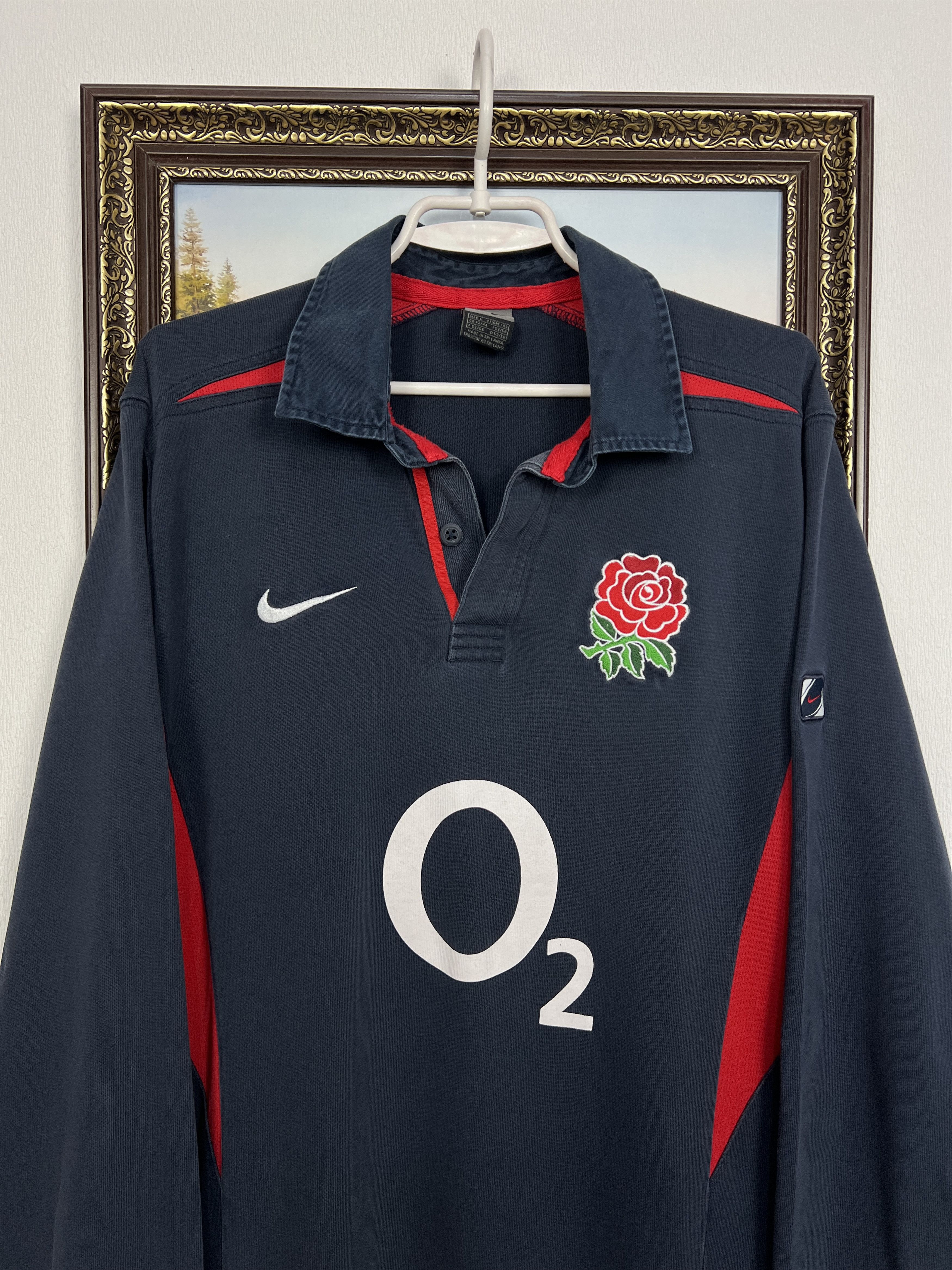 Nike Vintage England Rugby Union Long Sleeve Jersey Shirt Trikot Size US L / EU 52-54 / 3 - 2 Thumbnail