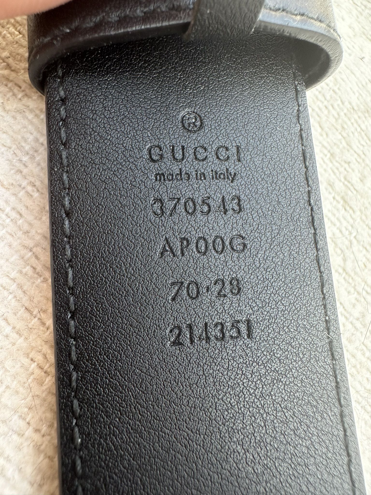 Gucci Gucci Belt Black Leather Interlocking G Buckle Size ONE SIZE - 9 Thumbnail
