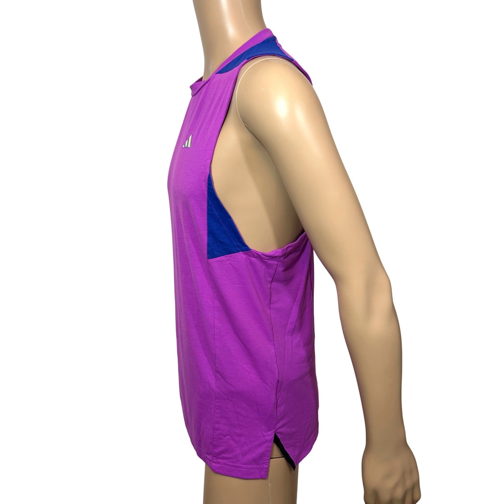 Adidas Adidas Men’s Training Tank Top Purple Blue S Logo Slim Activ Size US S / EU 44-46 / 1 - 6 Thumbnail