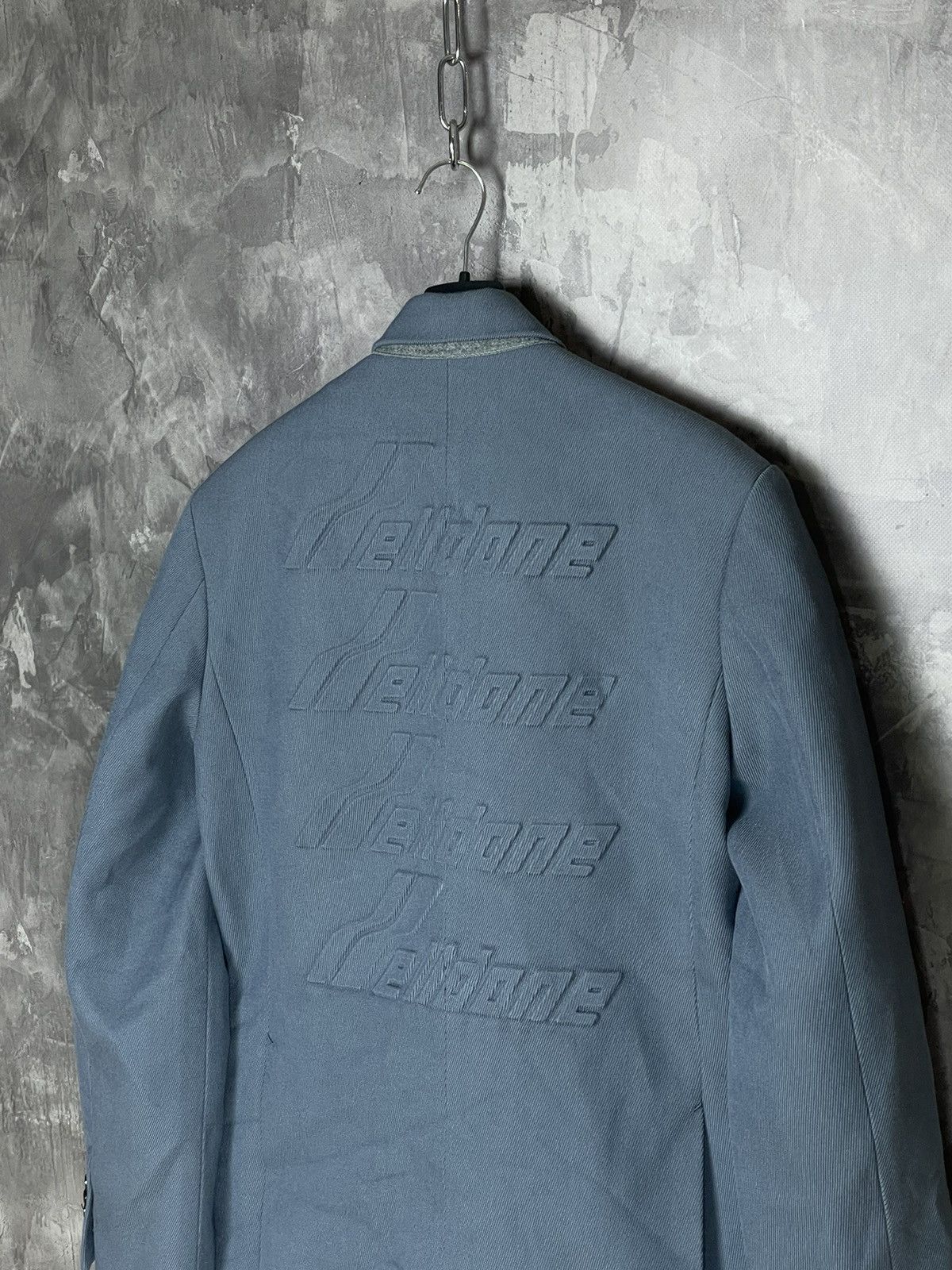 WE11DONE We11done Double Breasted Sky Blue Streetwear Y2K Logo blazer Size 40R - 8 Thumbnail