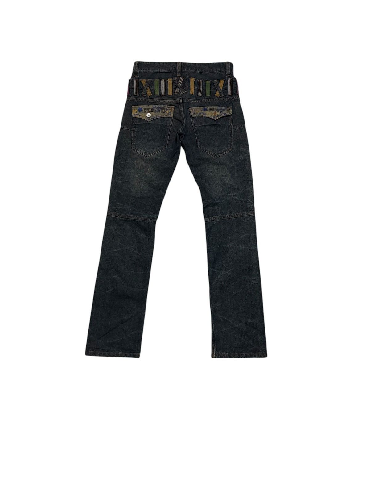 Japanese Brand Japanese Doublefocus Double Waist Jeans Low Flared Denim Size US 31 - 9 Thumbnail