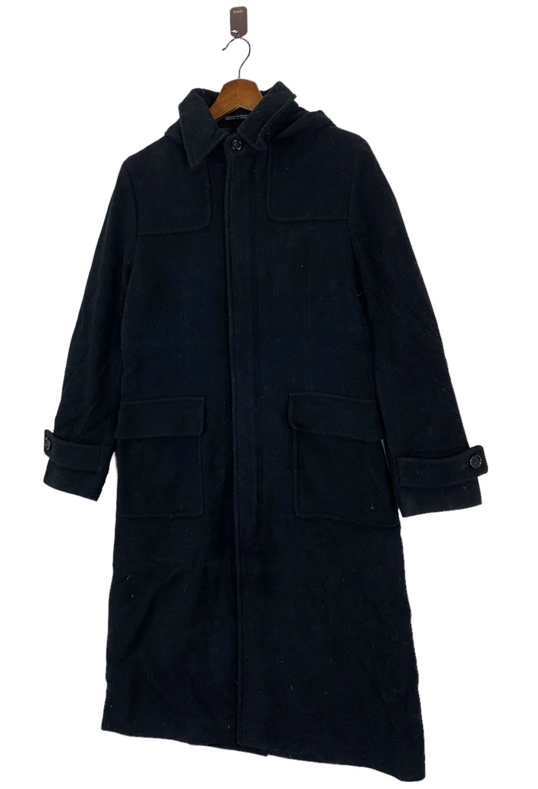 Autumn Cashmere × Yohji Yamamoto VINTAGE INED HOMME YOHJI YAMAMOTO WOOL OVERCOAT JACKET Size XS / US 0-2 / IT 36-38 - 2 Thumbnail