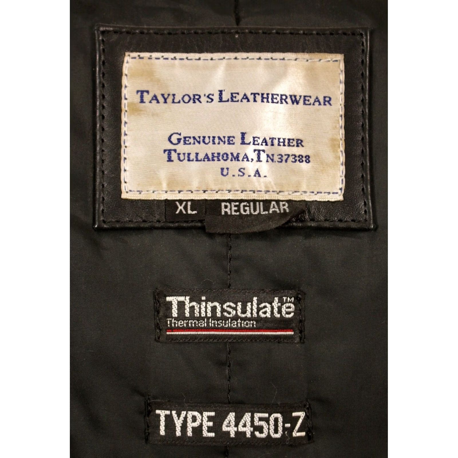 Vintage VTG Taylor's Leatherwear Police Leather Jacket Motorcycle Biker Black XL Mens Leather Jacket Size US XL / EU 56 / 4 - 4 Thumbnail