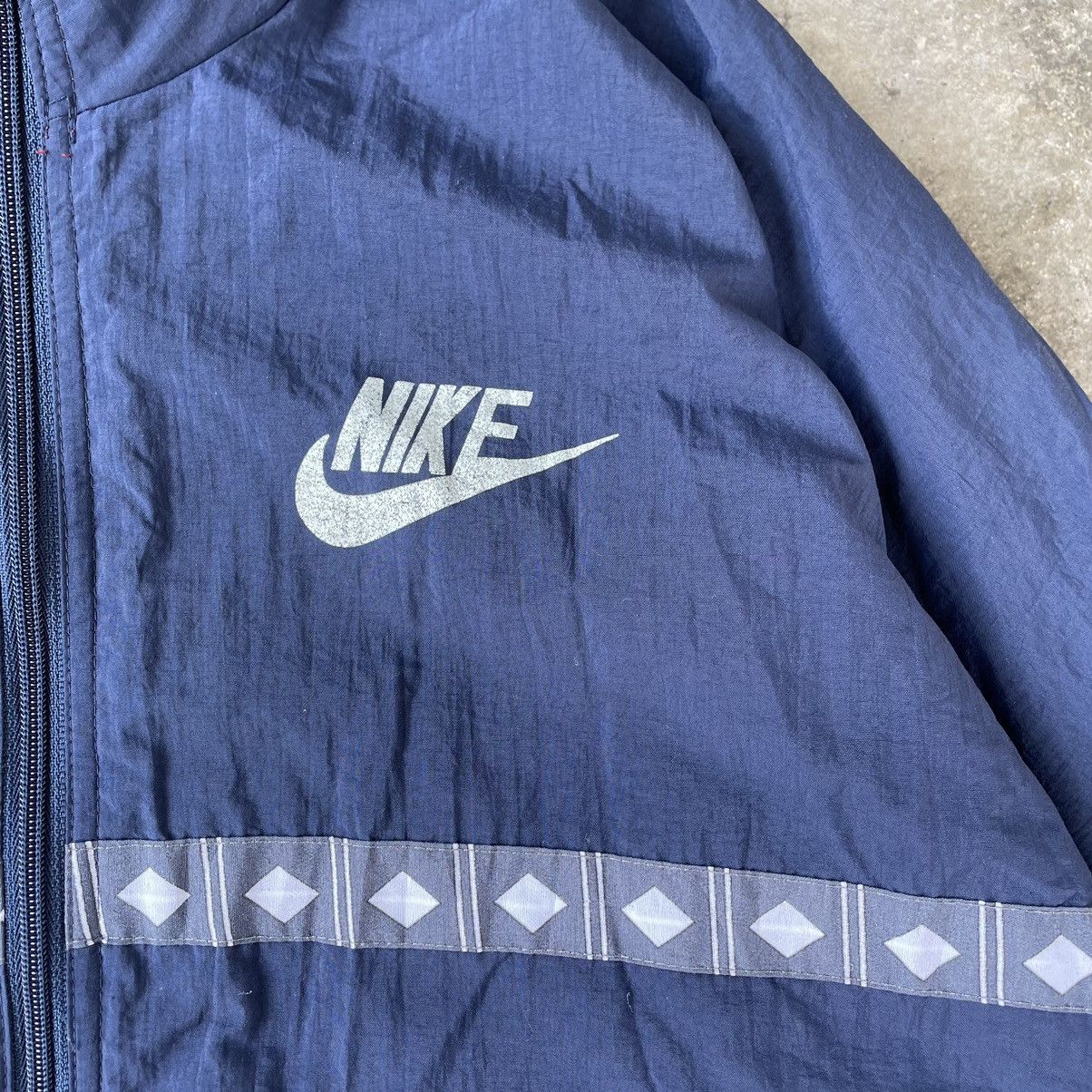 Nike × Vintage 🔥🔥Vintage Nike Big Swoosh Hidden Hoodie Zipper Light Jacket Size US M / EU 48-50 / 2 - 7 Thumbnail